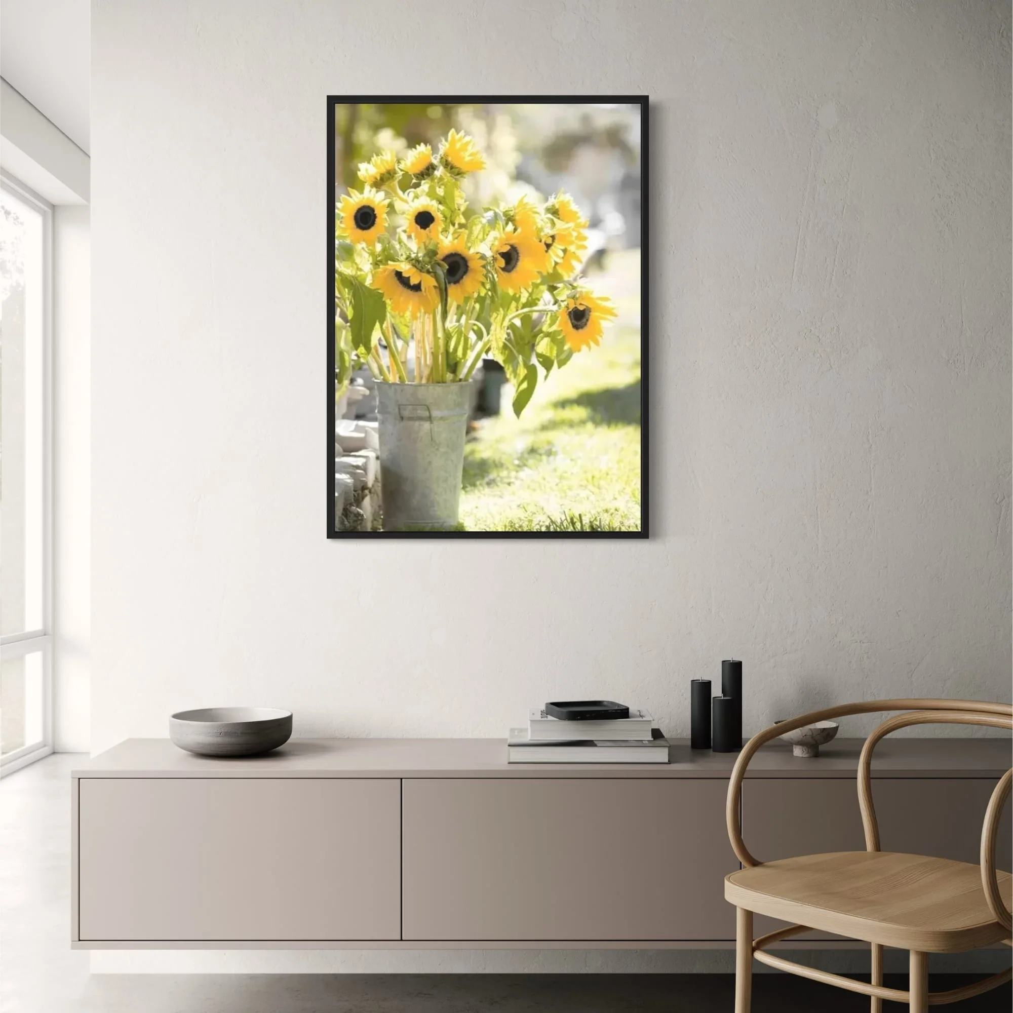 Sunflower Farmhouse | Rustic Windmill Scene - Image 2