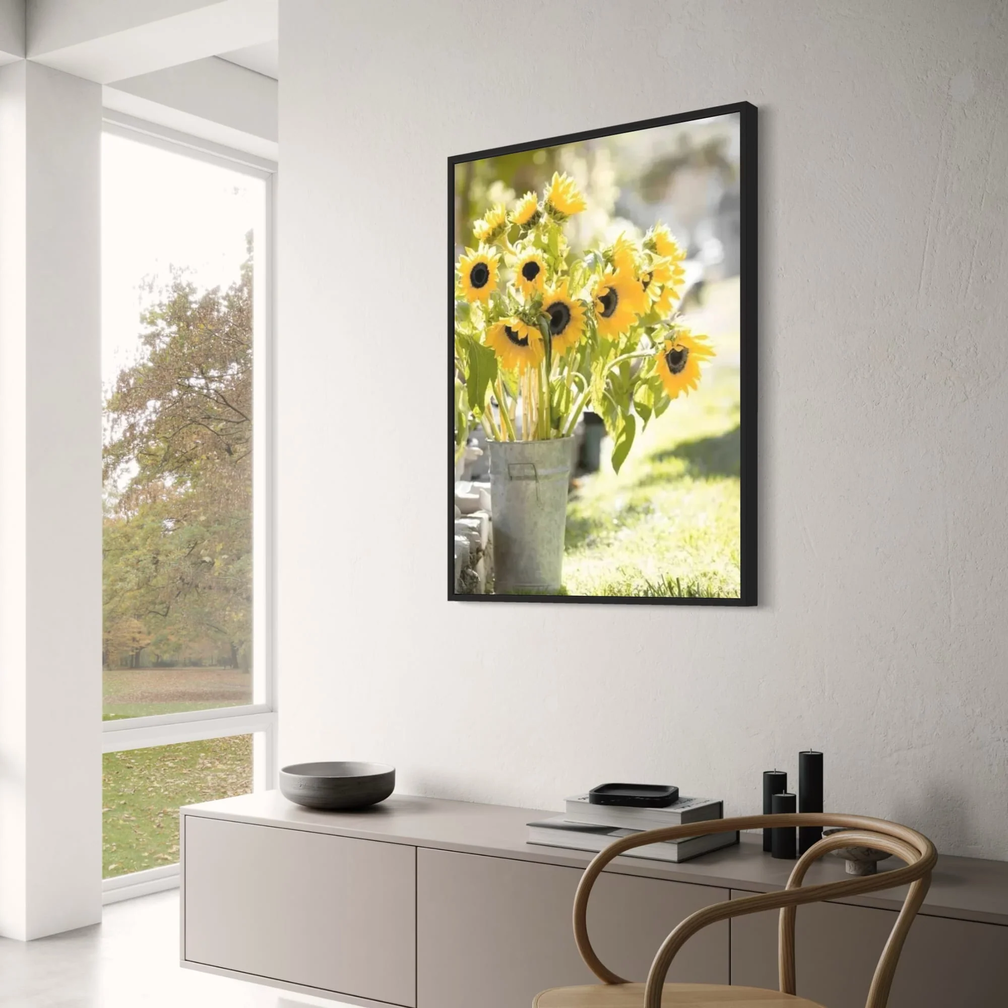 Sunflower Farmhouse | Rustic Windmill Scene - Image 3