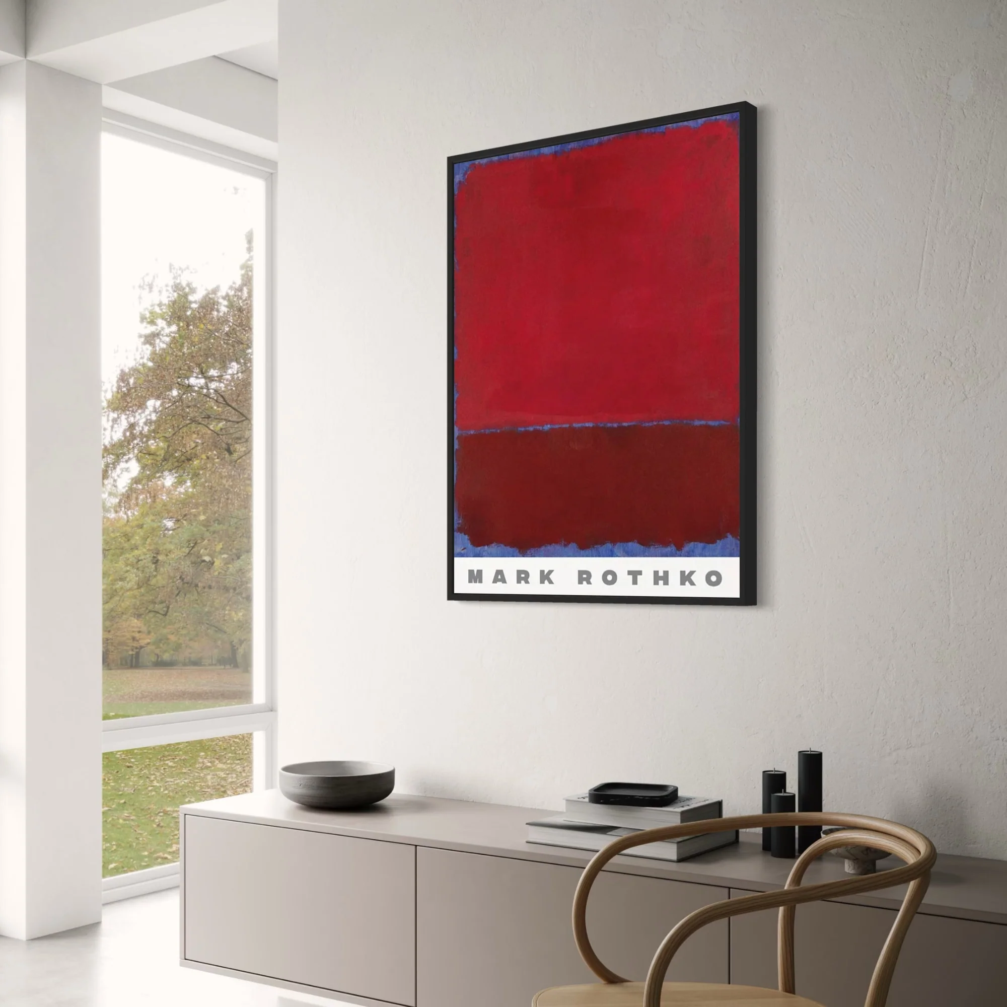 Mark Rothko | Abstract Expressionism | Bordeaux & Red on Blue - Image 3