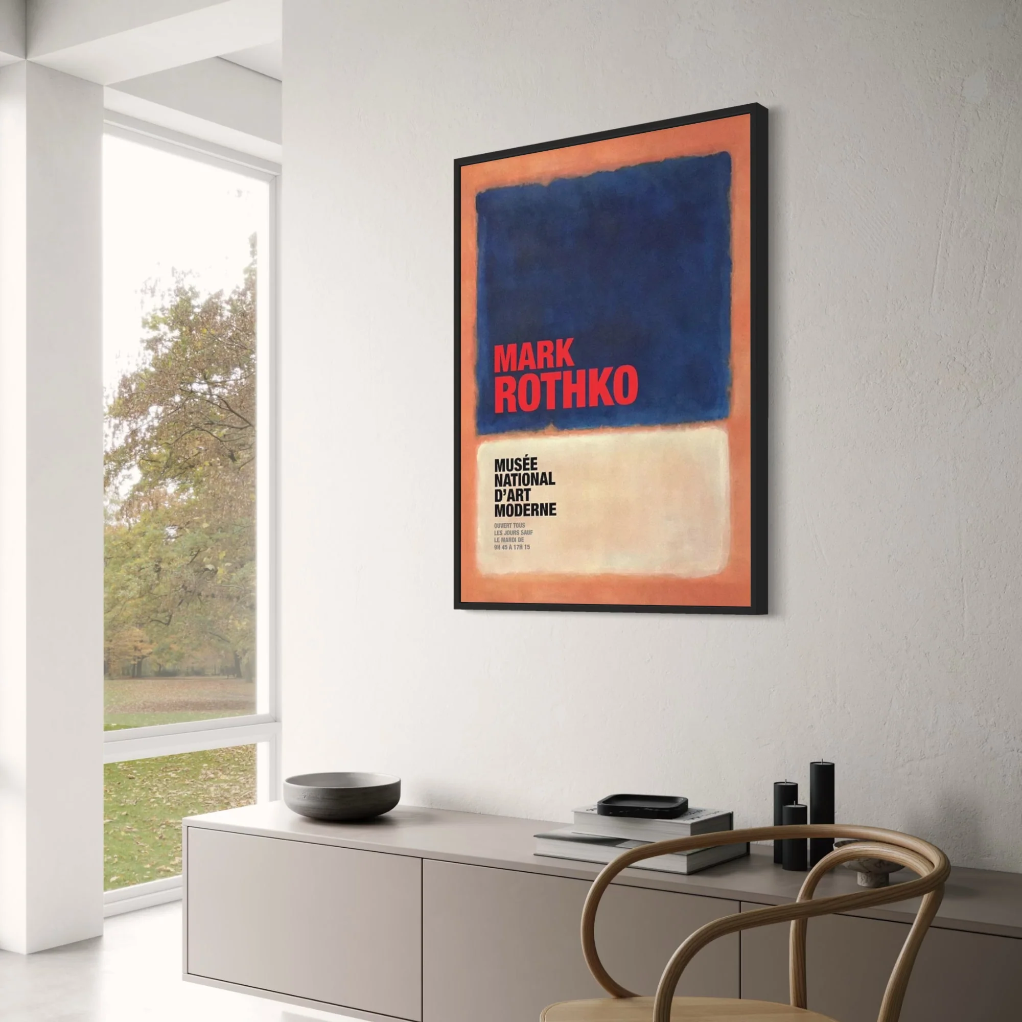 Mark Rothko | Blue & Cream on Orange Abstract - Image 3