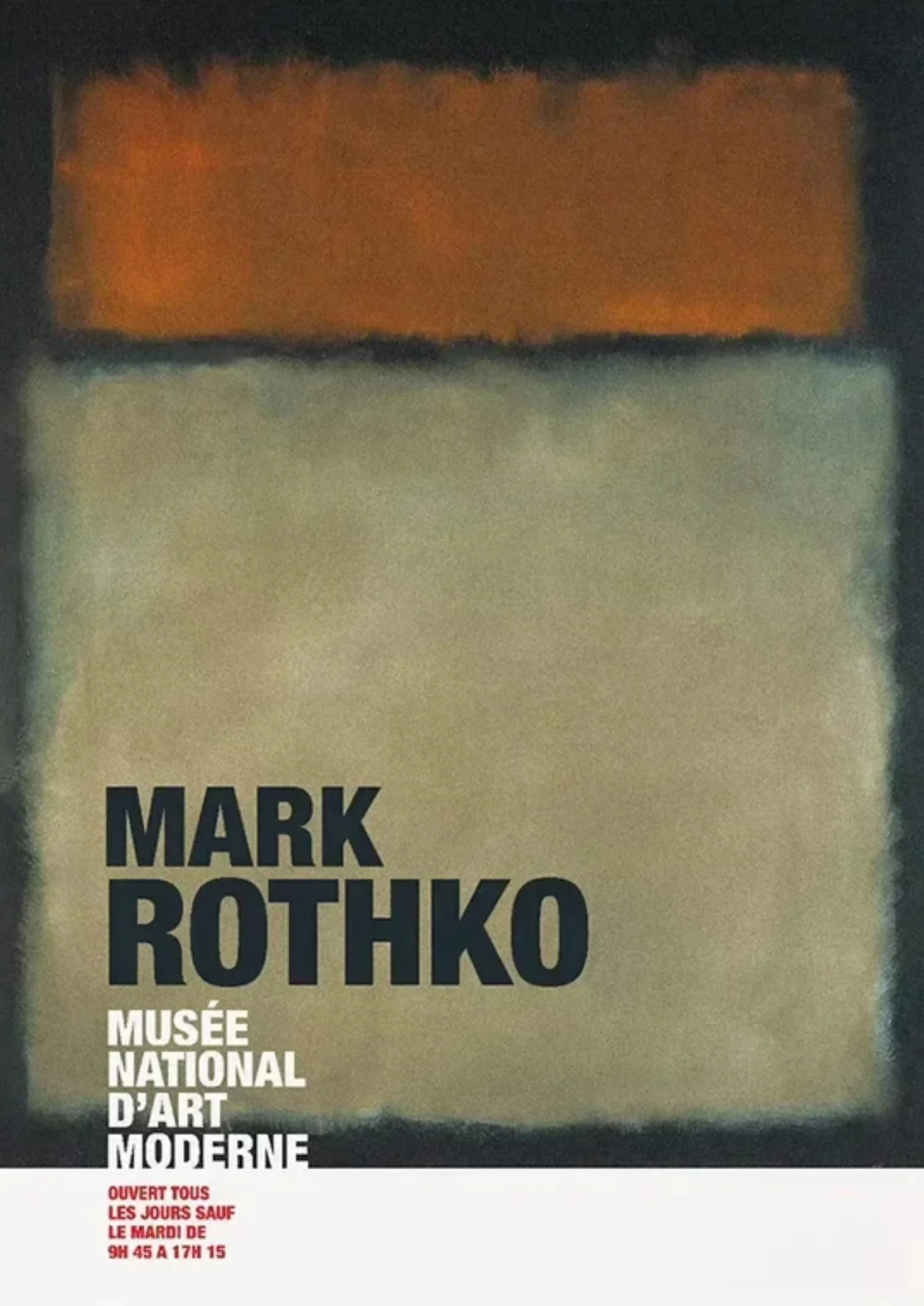 Mark Rothko Abstract | Creme & Red on Black | Modern Art - Image 4