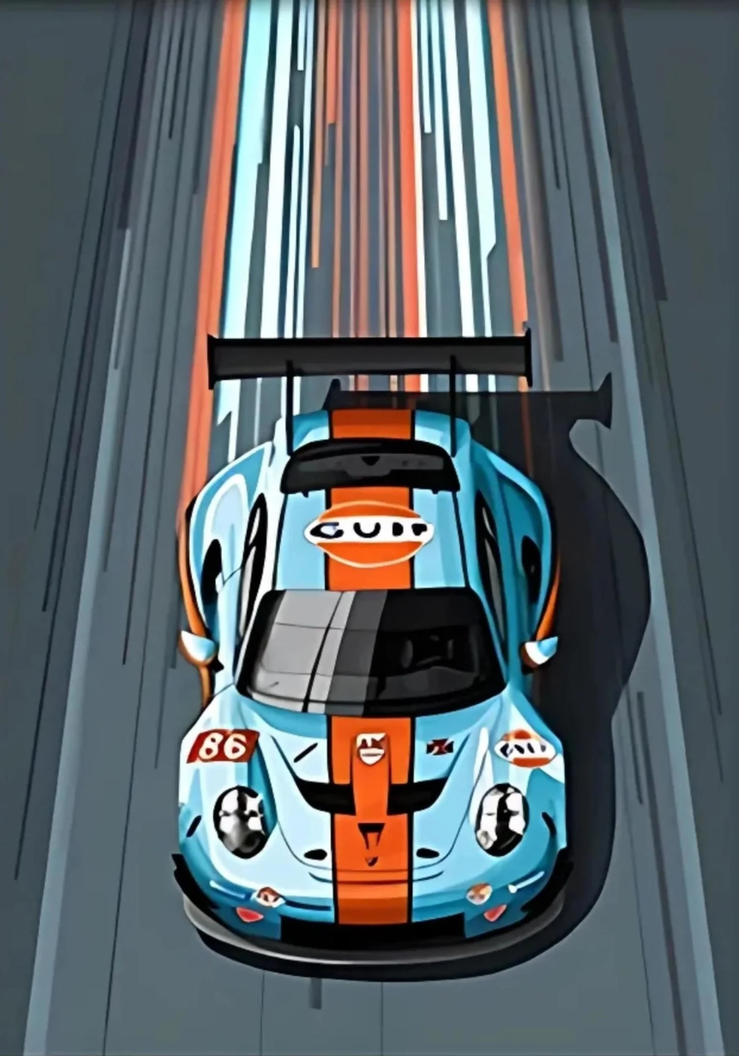 Porsche 911 | Gulf Oil | Vintage Le Mans Style - Image 4
