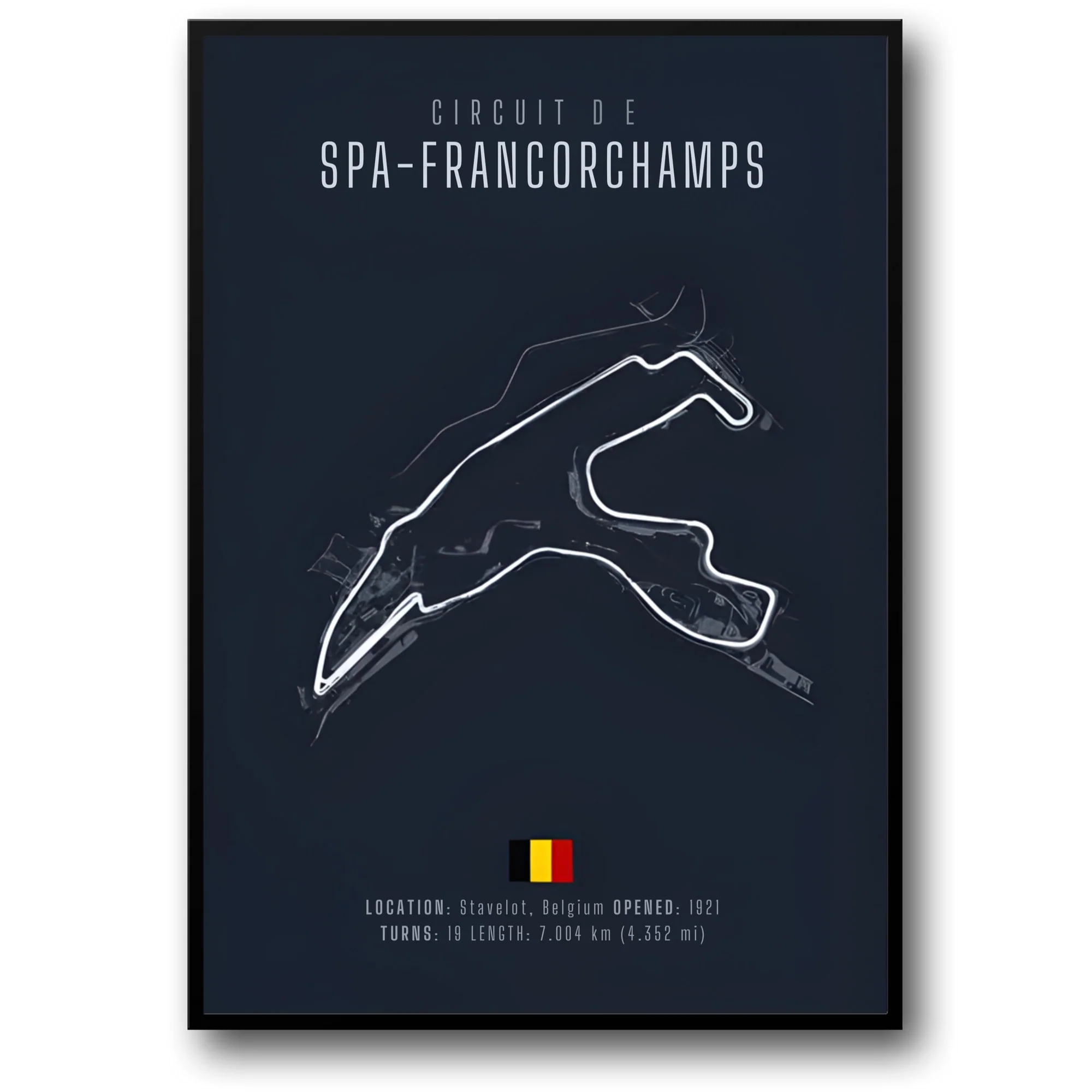 Spa Francorchamps F1 Circuit Blueprint