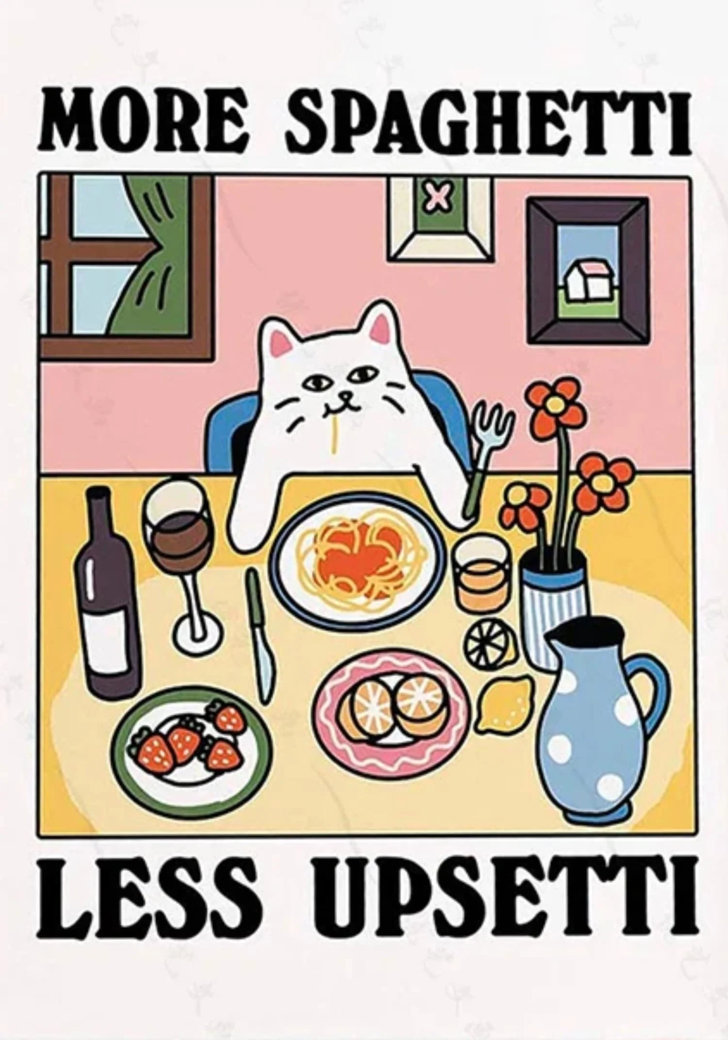 Vintage Cat | More Spaghetti Less Upsetti - Image 4