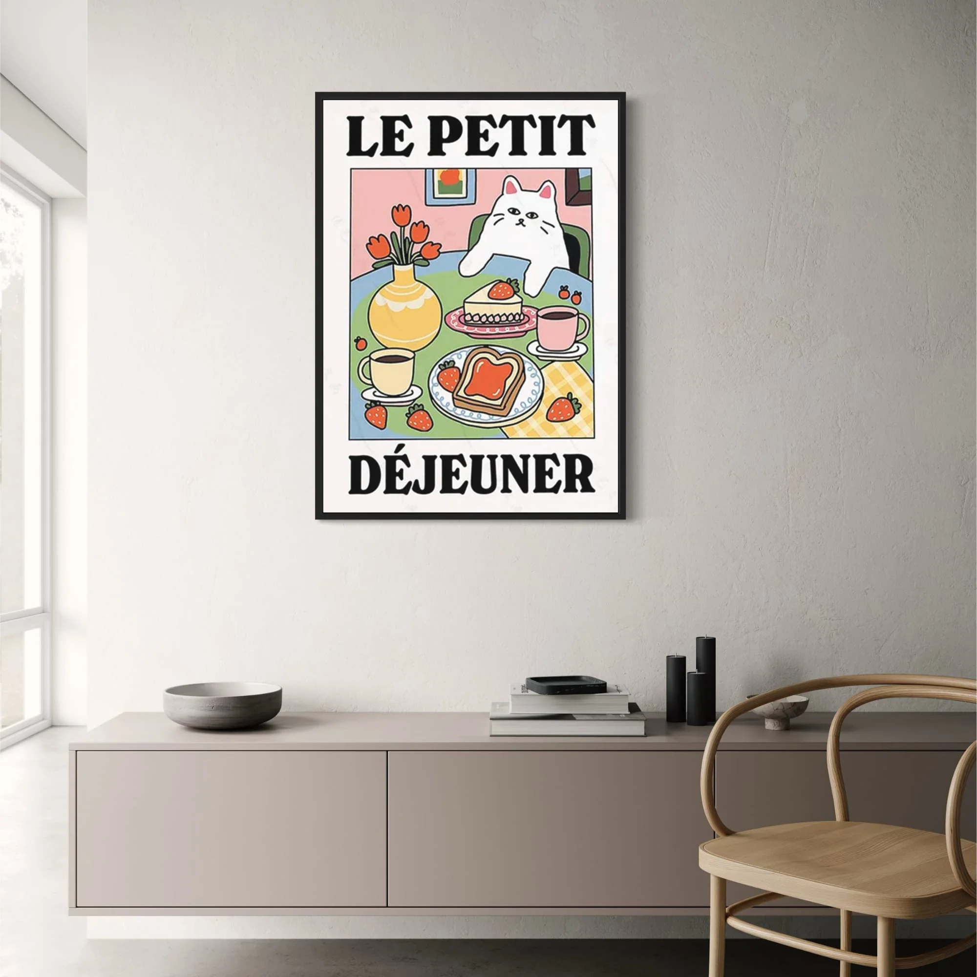 Le Petit Dejeuner | Vintage Kitchen Cat - Image 2