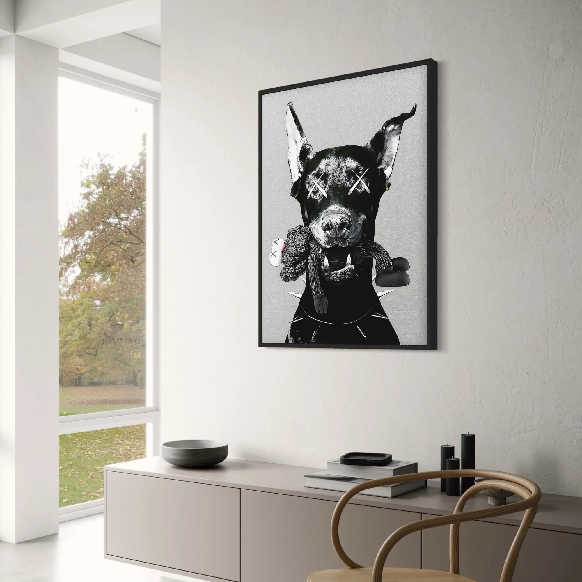 Black Dog Art | X-Eyed Expression | Modern Bold Aesthetic - Image 3