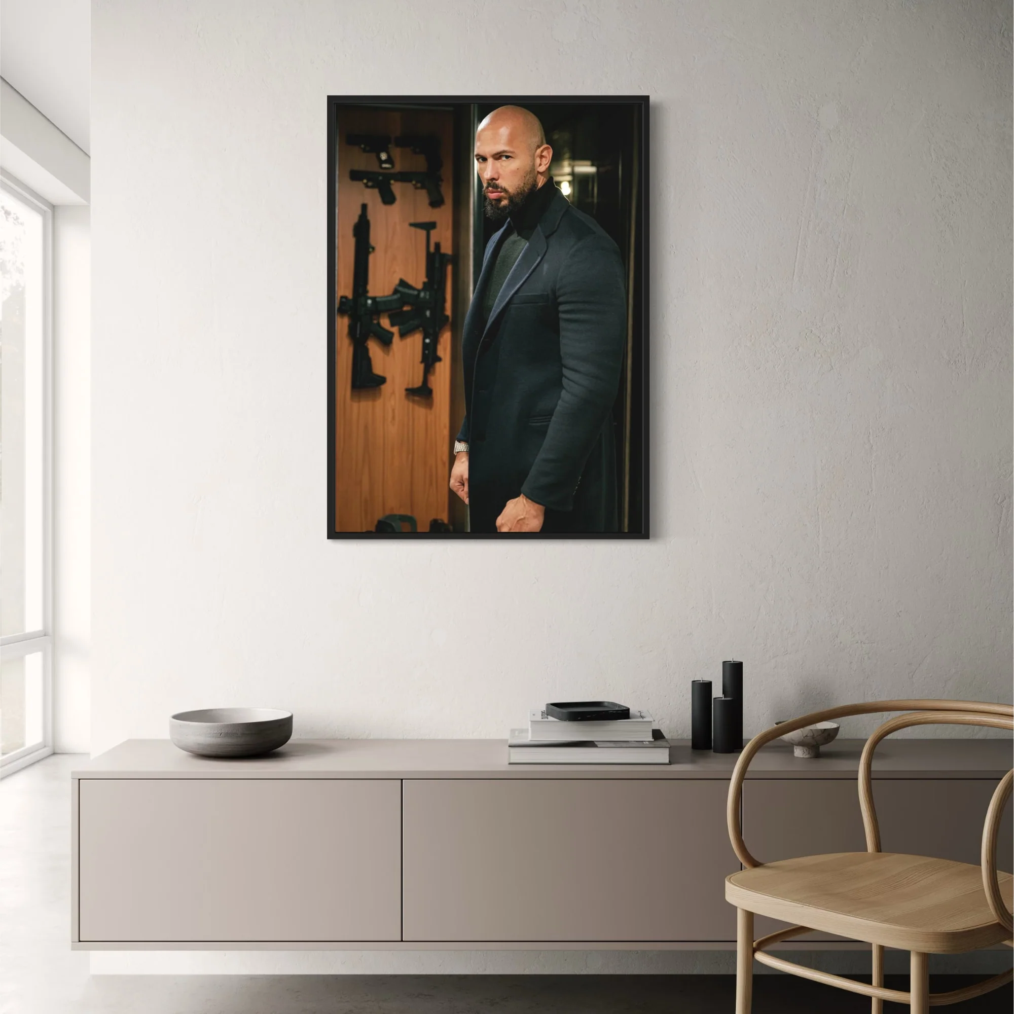 Andrew Tate | Dramatic Portrait | Suit & Guns - Image 2