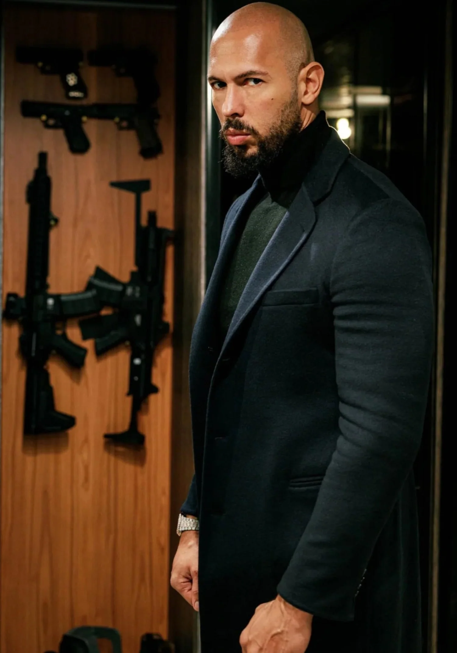 Andrew Tate | Dramatic Portrait | Suit & Guns - Image 4