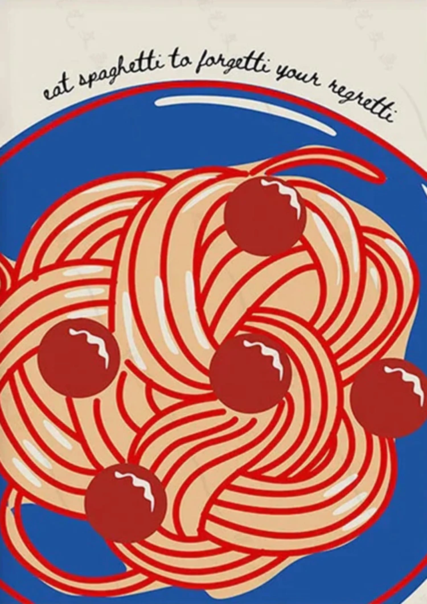 Eat Spaghetti | Retro Kitchen Art - Image 4