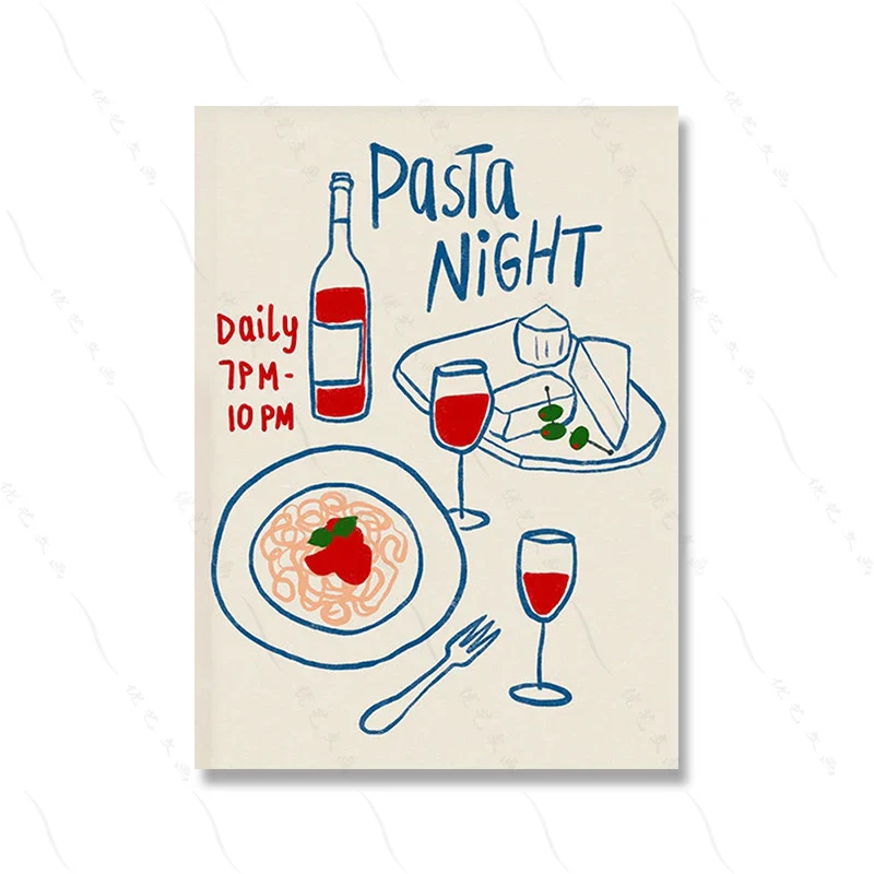 Pasta Night | Vintage Culinary Art