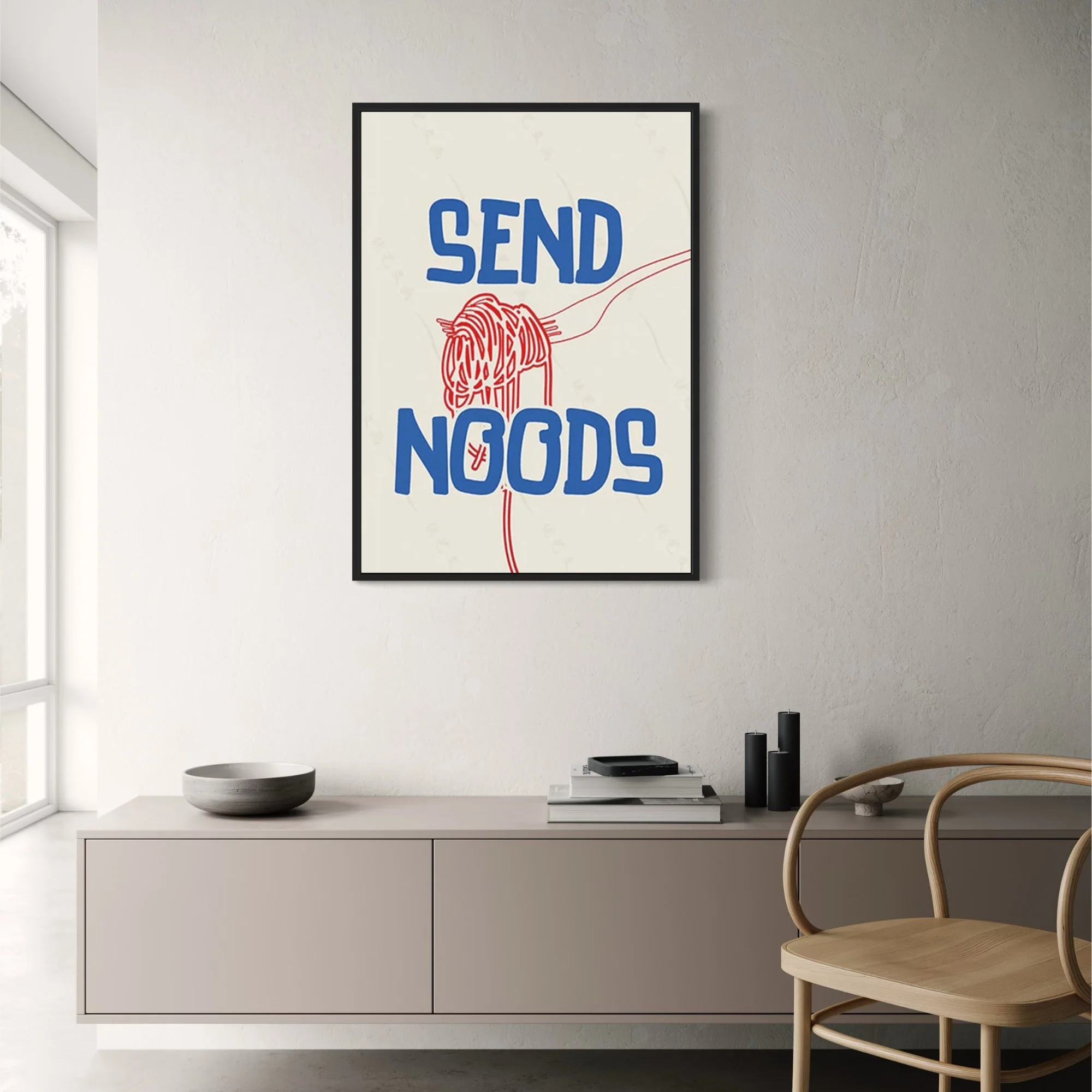 Vintage Kitchen | Send Noods | Retro Food Art - Image 2