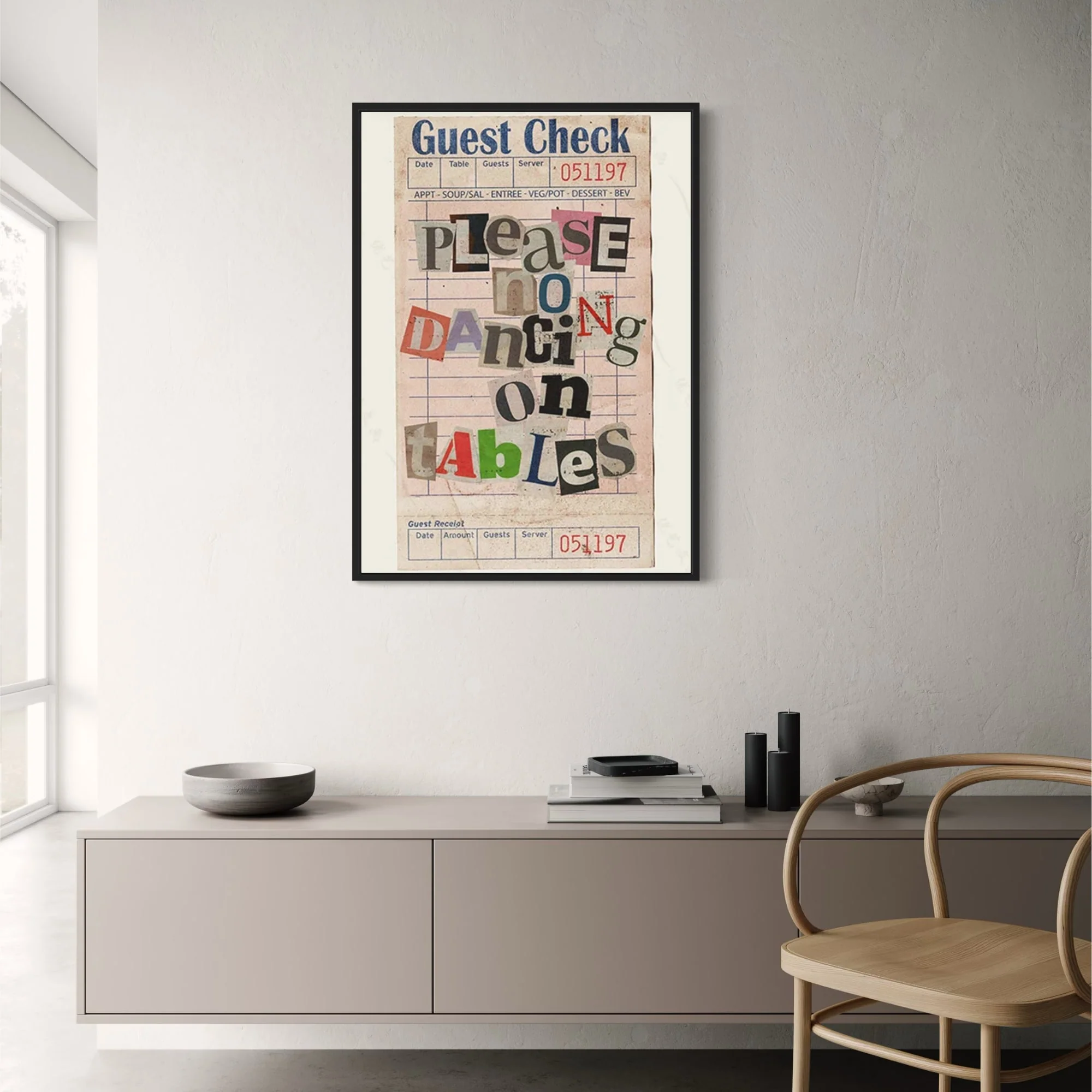 No Dancing on Tables | Vintage Kitchen Art - Image 2