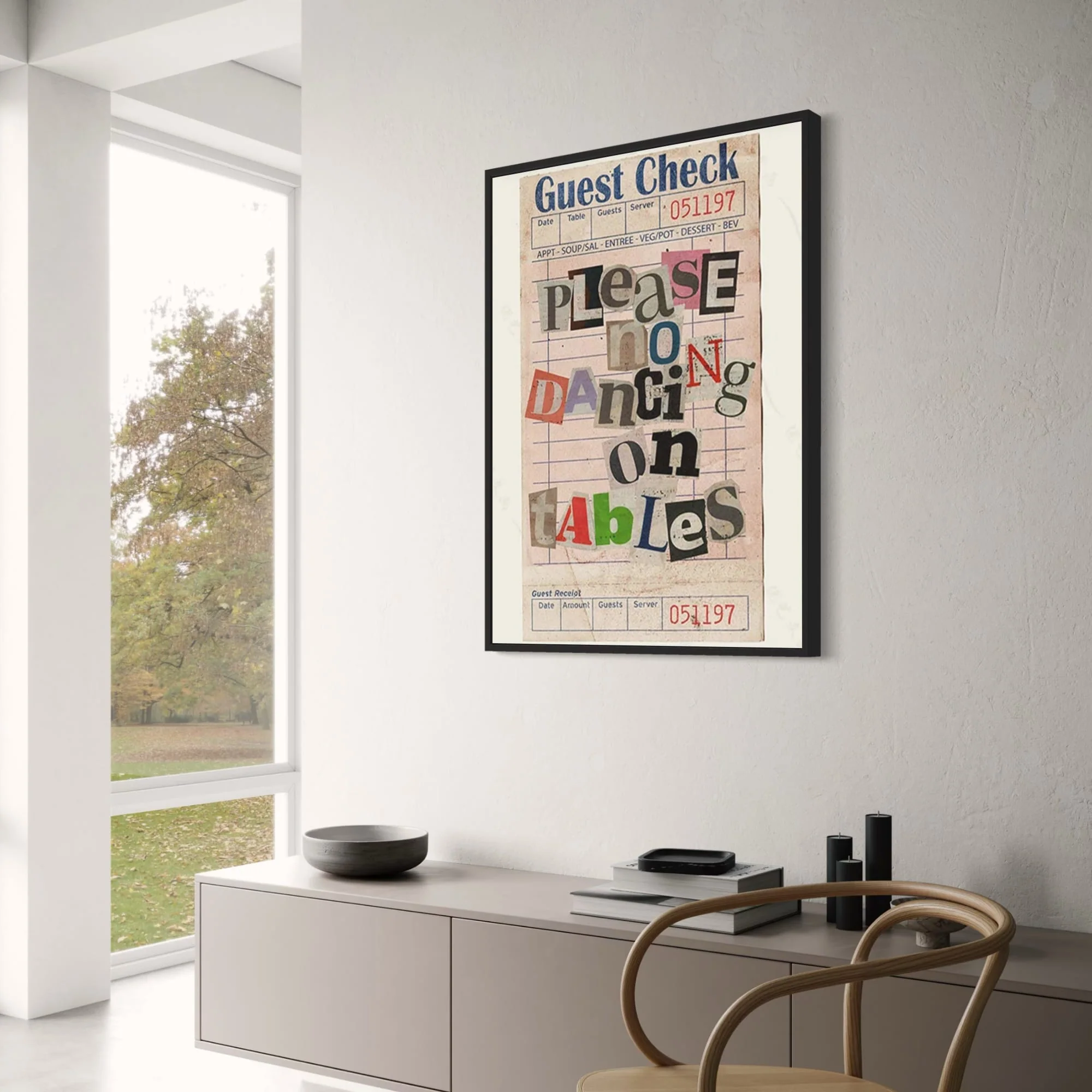 No Dancing on Tables | Vintage Kitchen Art - Image 3