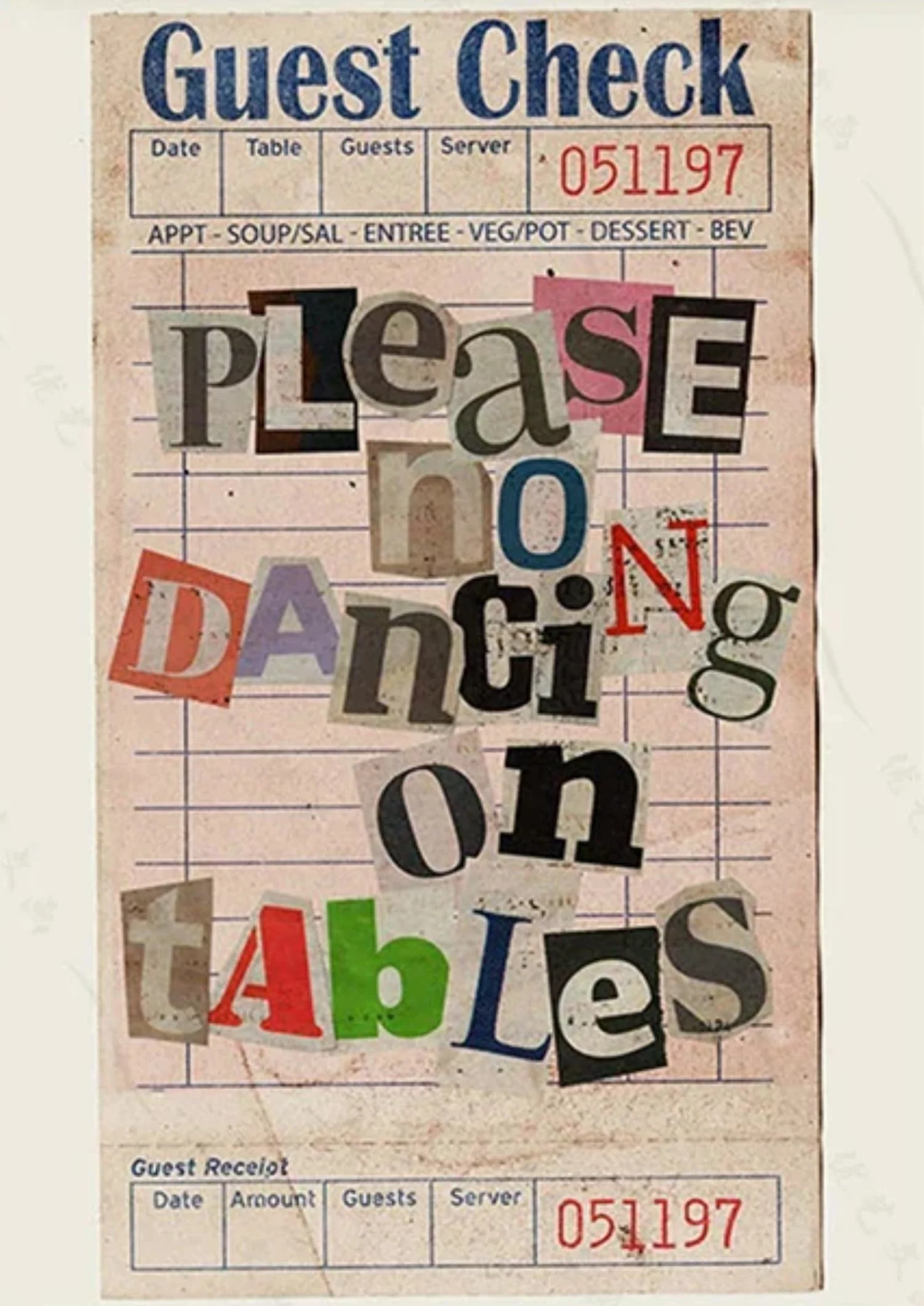 No Dancing on Tables | Vintage Kitchen Art - Image 4
