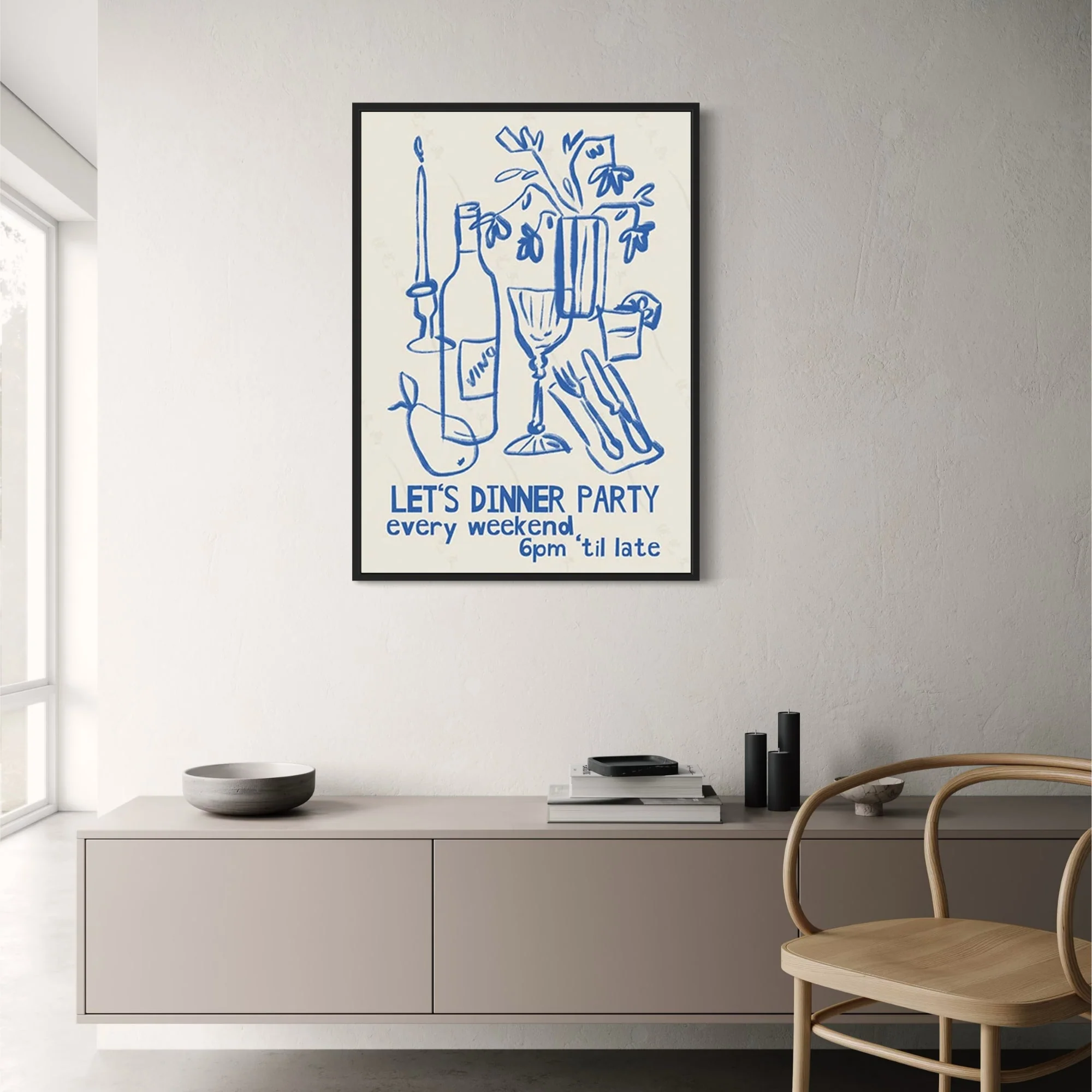Let's Diner Party | Retro Kitchen Art - Image 2