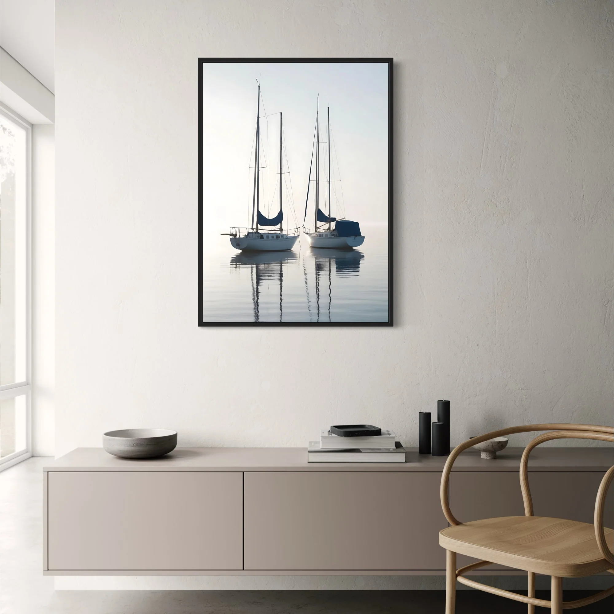 Two Sailing Boats at Sunrise | Vertical Seascape - Image 2