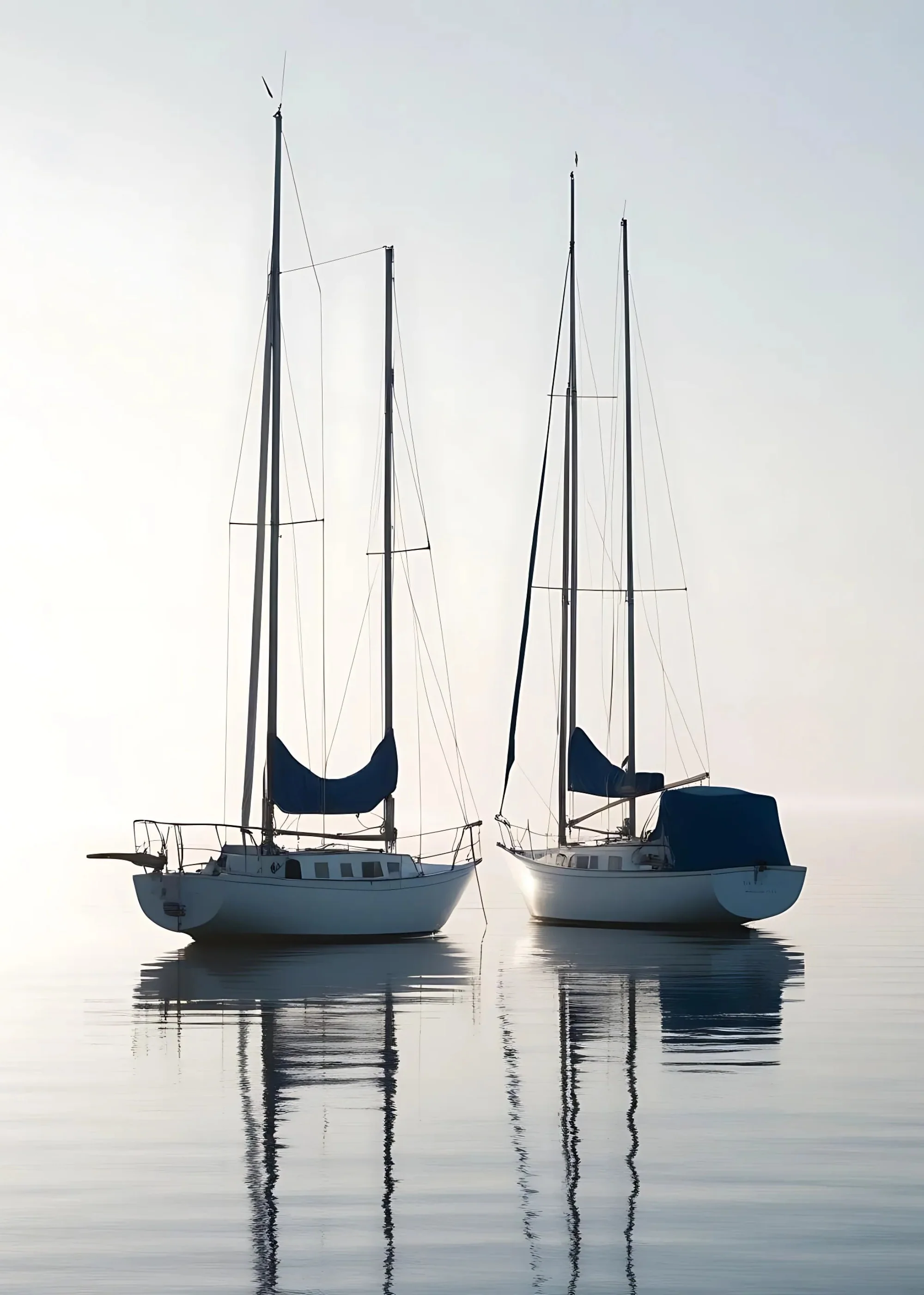 Two Sailing Boats at Sunrise | Vertical Seascape - Image 4