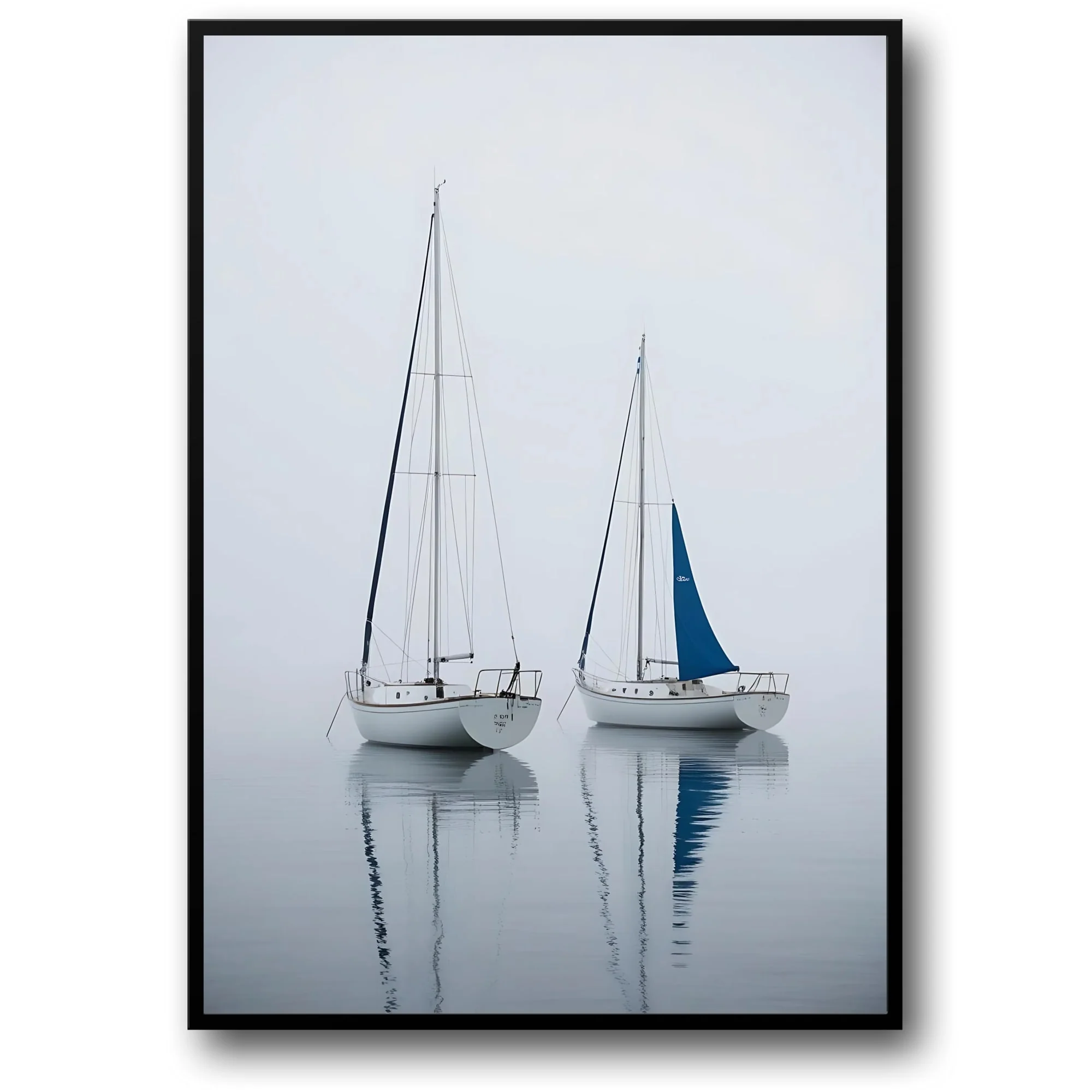Two Sailing Boats | Serene Nautical Art