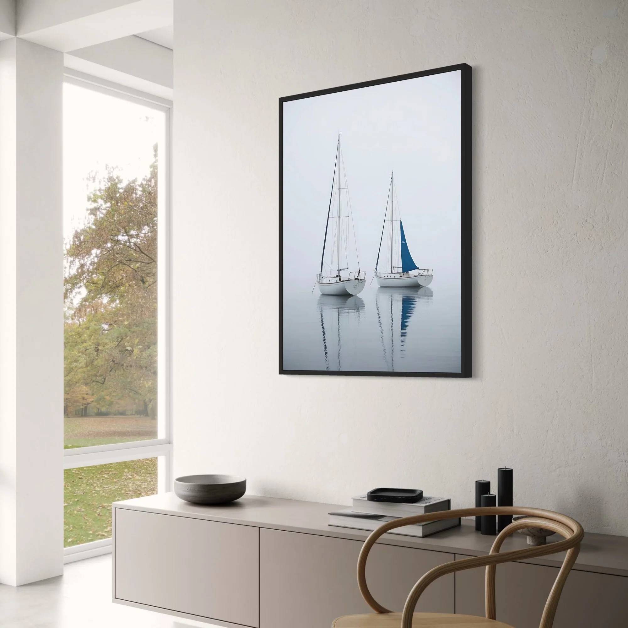 Two Sailing Boats | Serene Nautical Art - Image 3