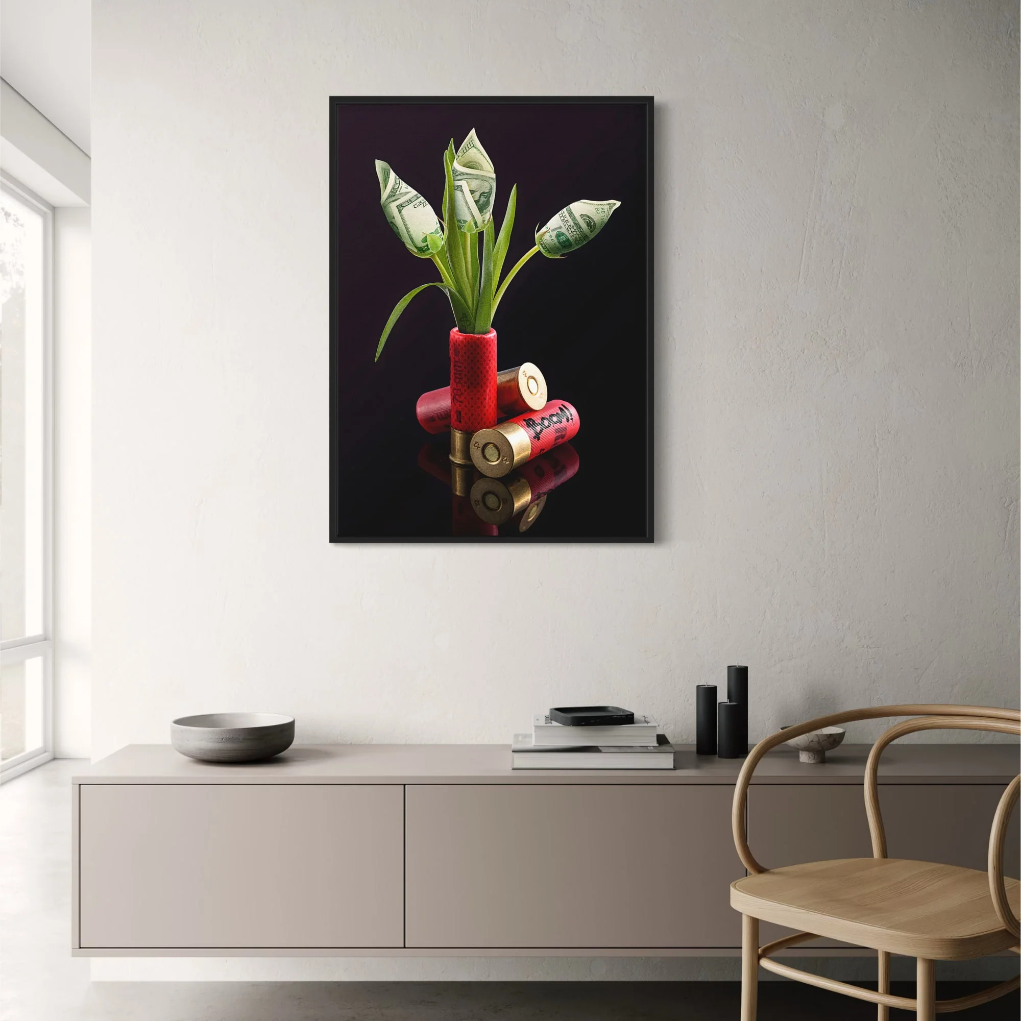 Shotgun Shells Vase | Surreal Modern Art | Wealth & Power - Image 2