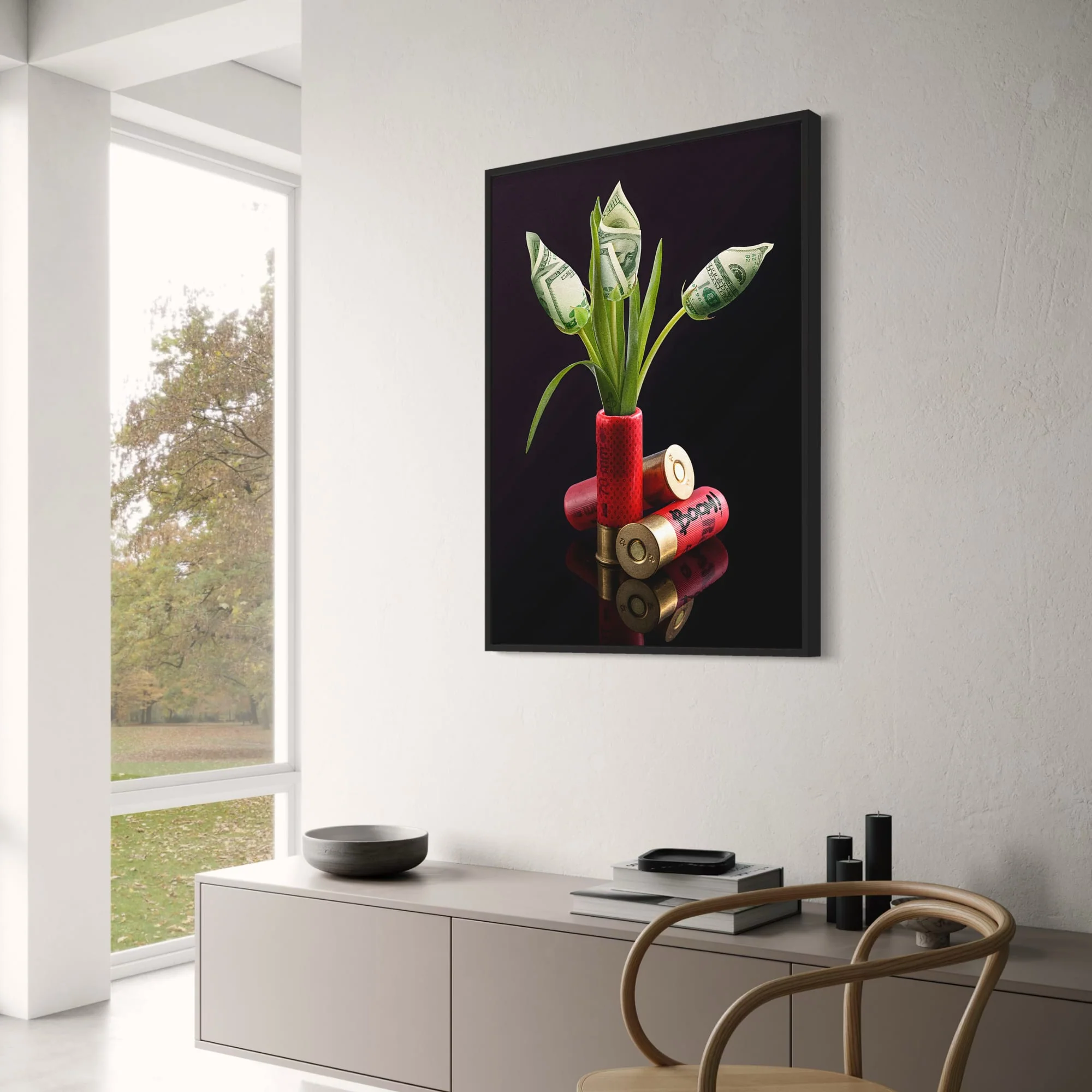 Shotgun Shells Vase | Surreal Modern Art | Wealth & Power - Image 3