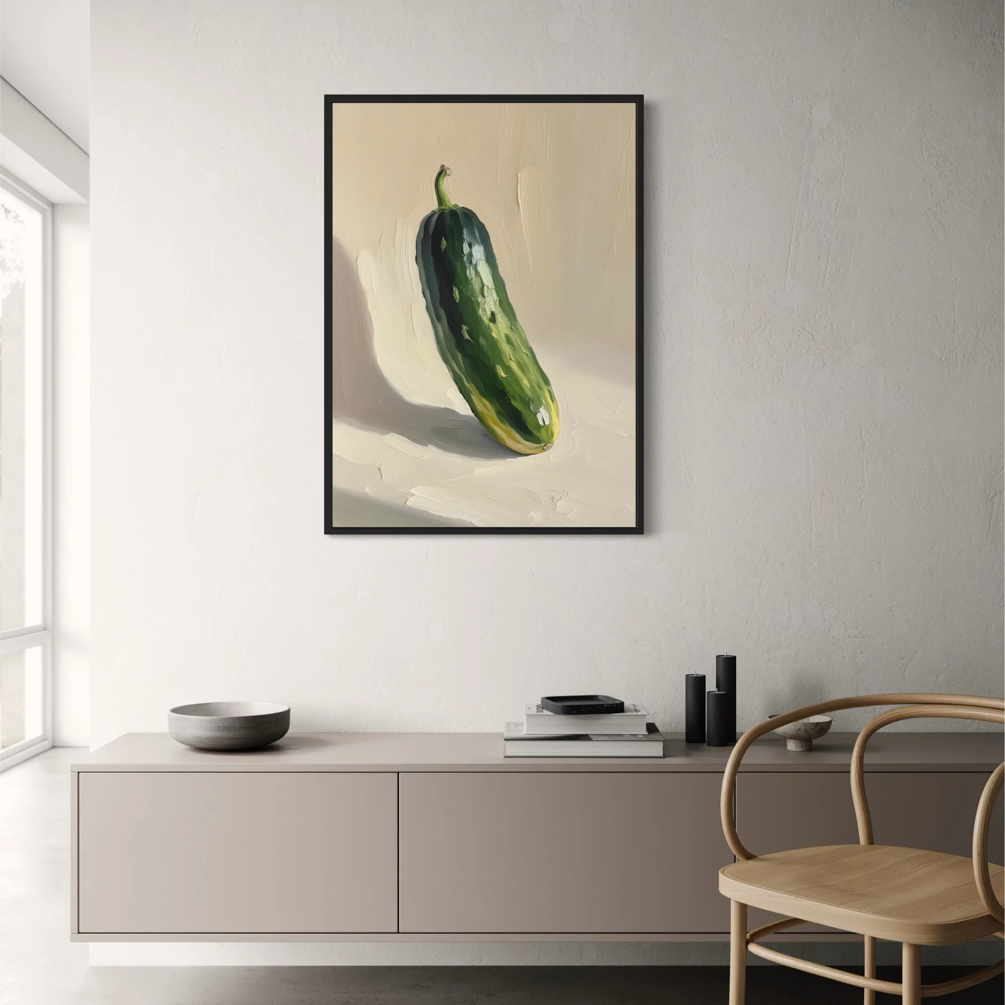 Cucumber Botanical Illustration | Vintage Kitchen Decor - Image 2
