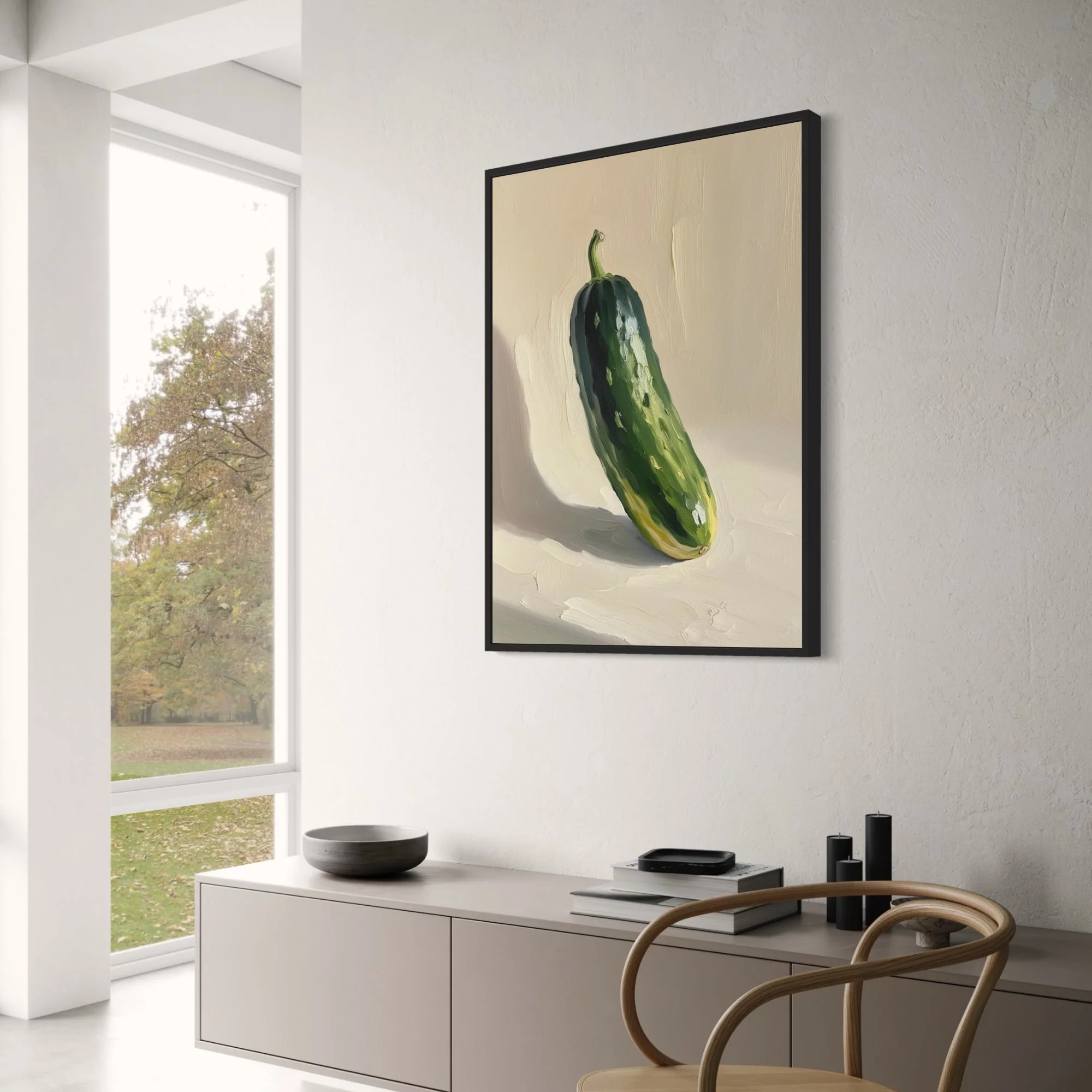 Cucumber Botanical Illustration | Vintage Kitchen Decor - Image 3