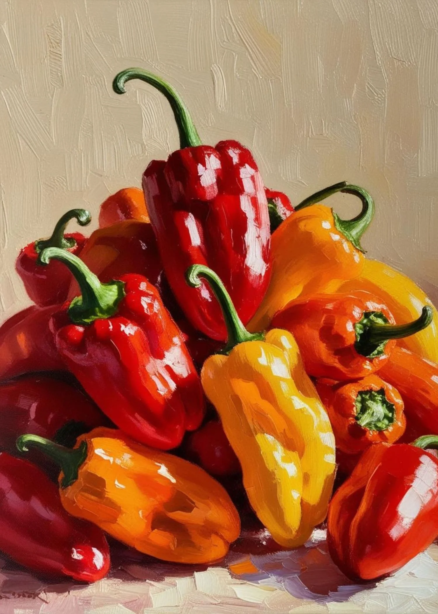 Madame Jeanette Peppers | Vibrant Vegetable Art - Image 4