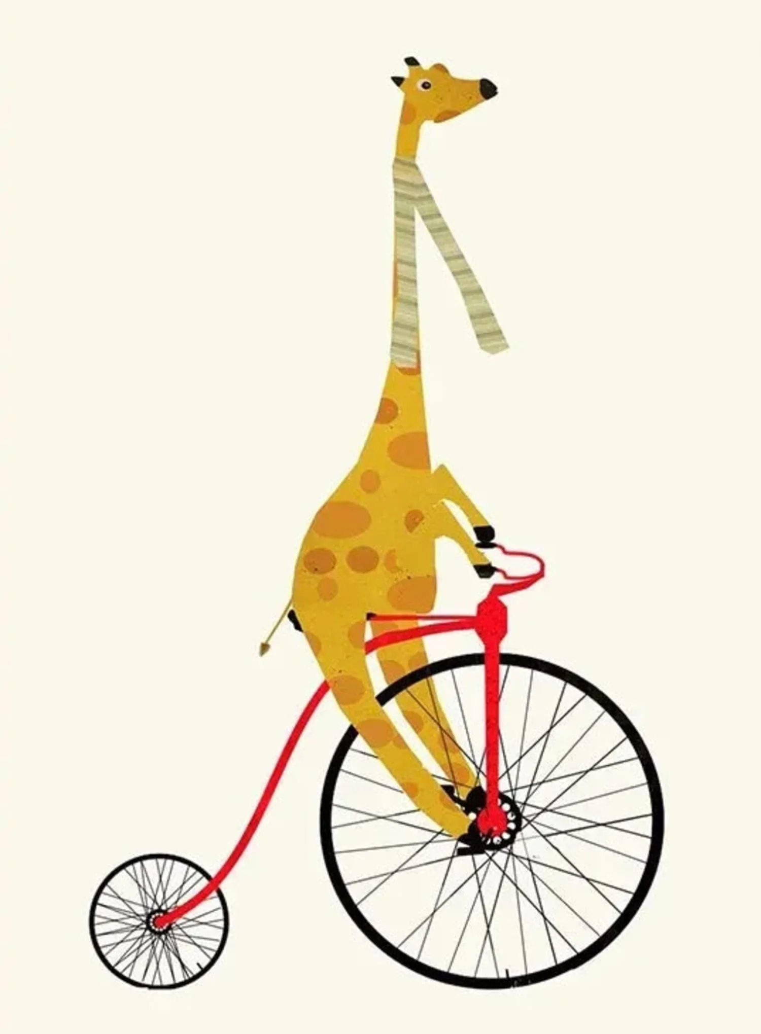 Whimsical Giraffe Cycling | Joyful Animated Art - Image 4