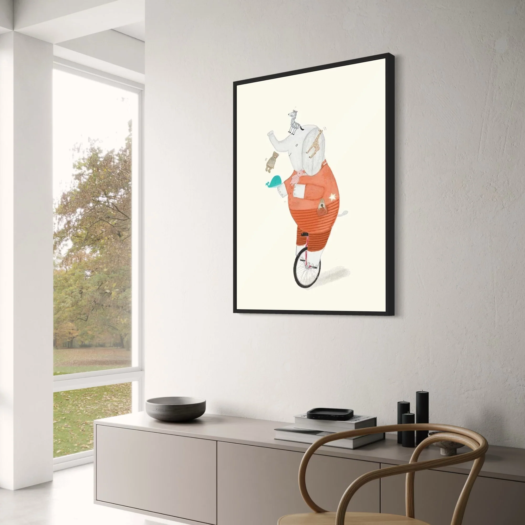 Elephant's Unicycle Jamboree | Whimsical Animated Art - Image 3