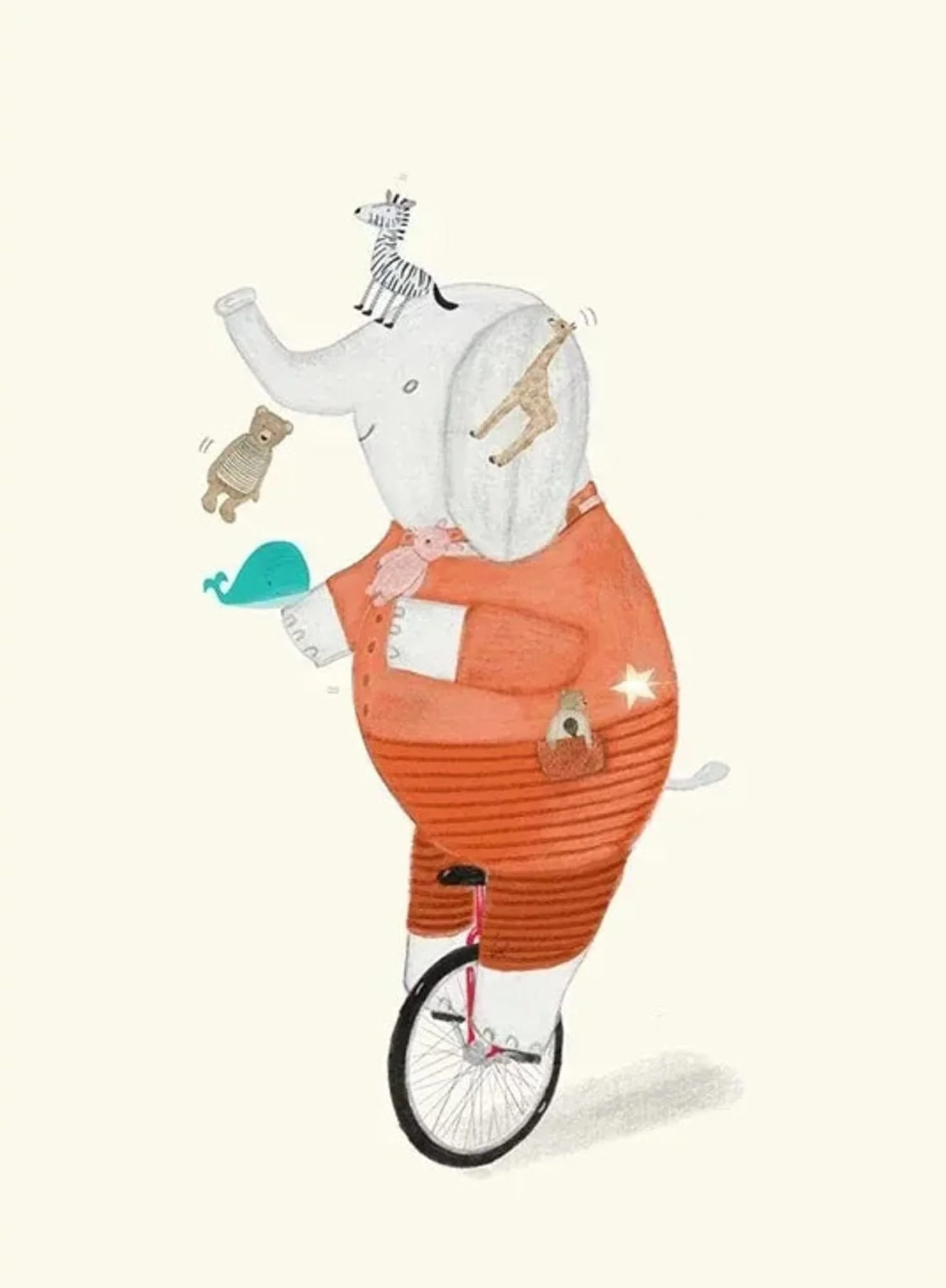 Elephant's Unicycle Jamboree | Whimsical Animated Art - Image 4