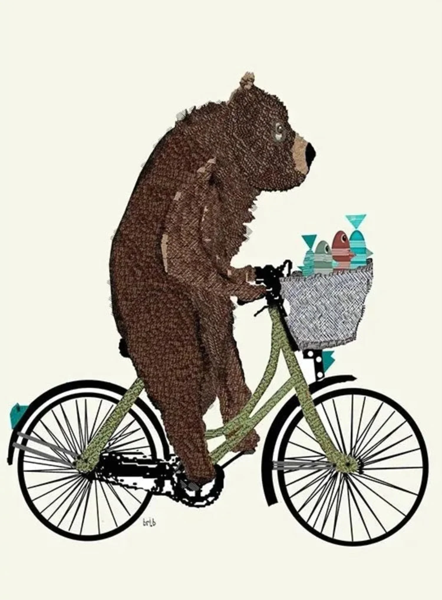 Bear and Fishes | Whimsical Animated Art - Image 4