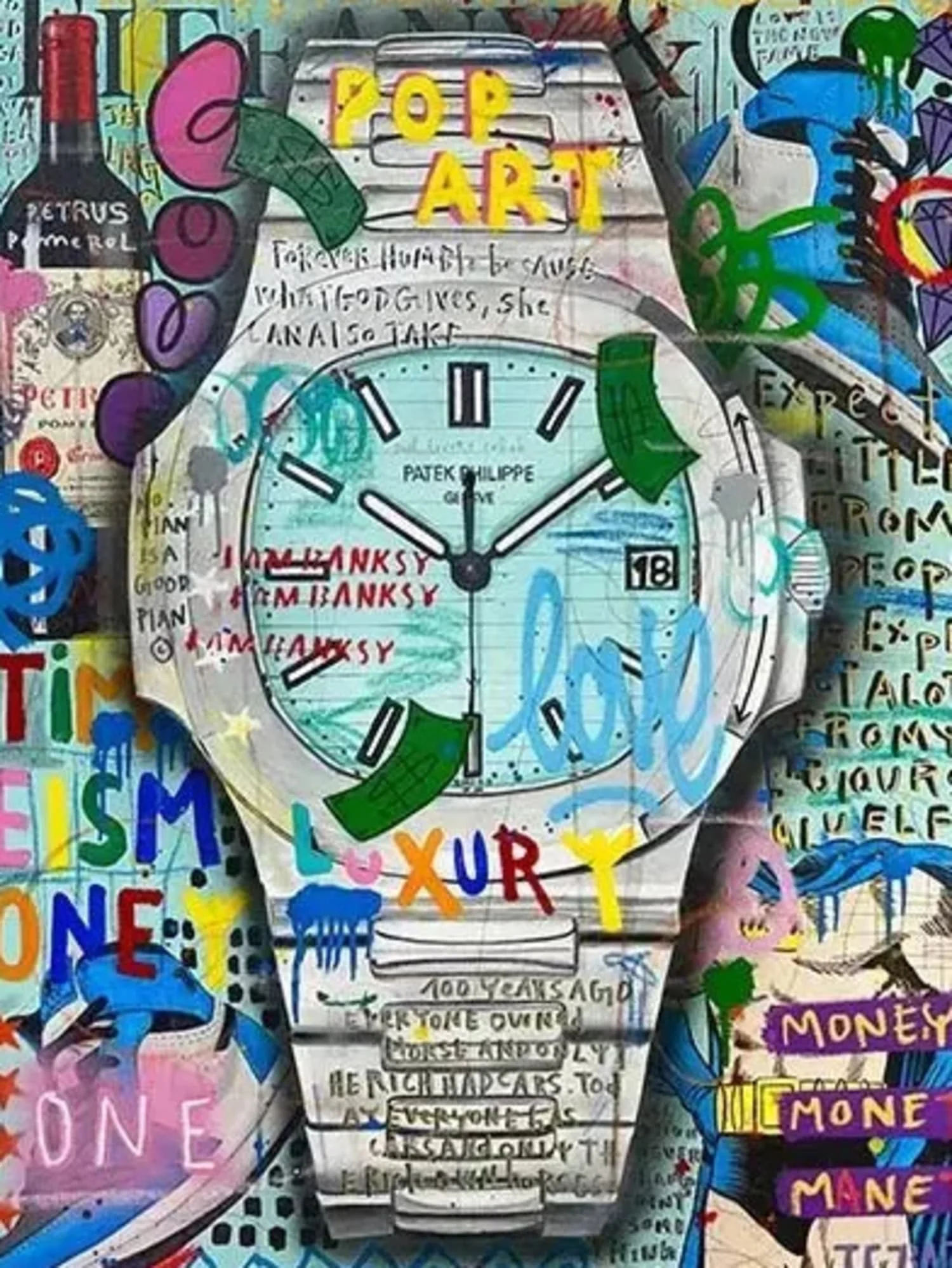 Graffiti Timepiece | Patek Philippe Nautilus | Tiffany & Co Style - Image 4