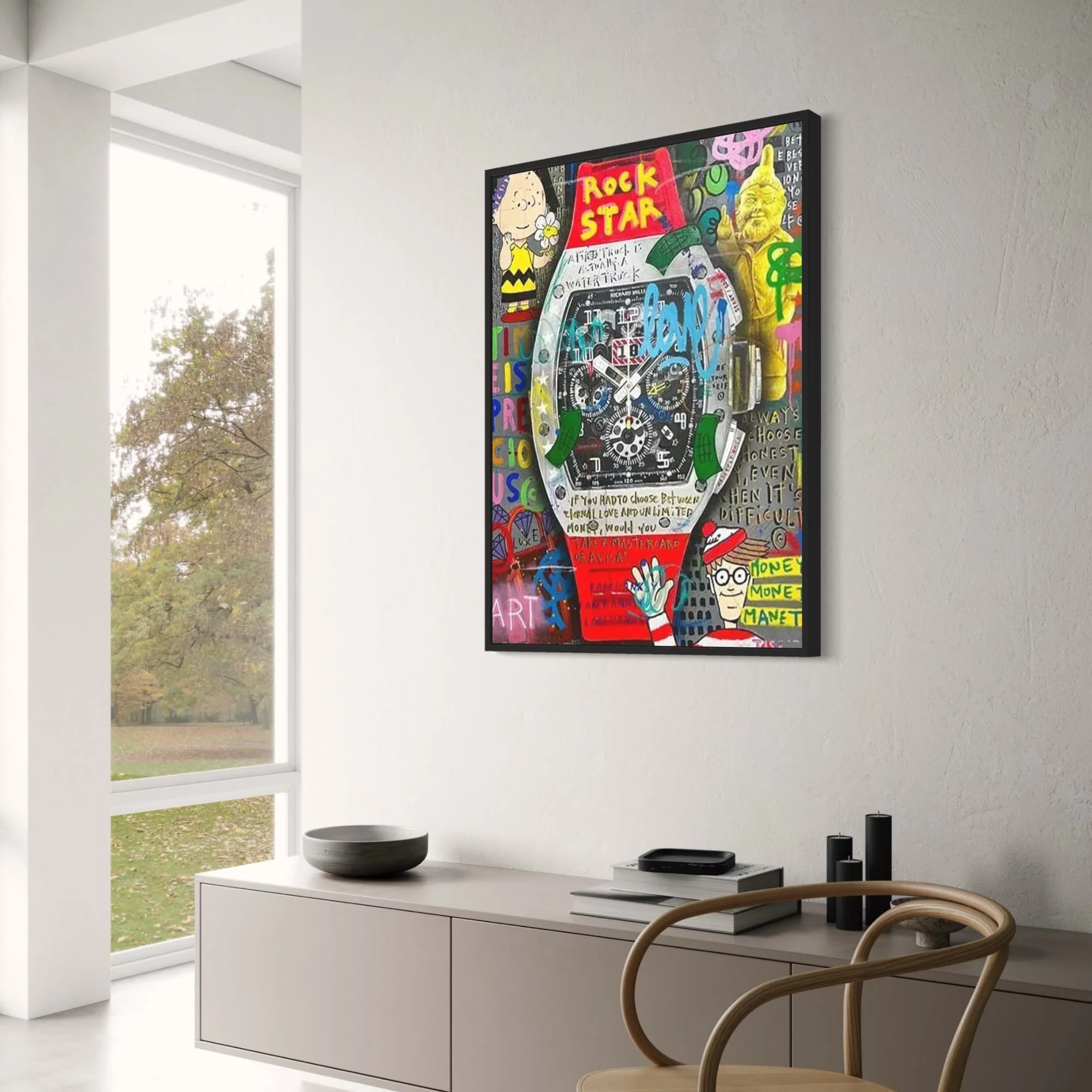 Red Graffiti Richard Mille Timepiece | Modern Urban Art - Image 3