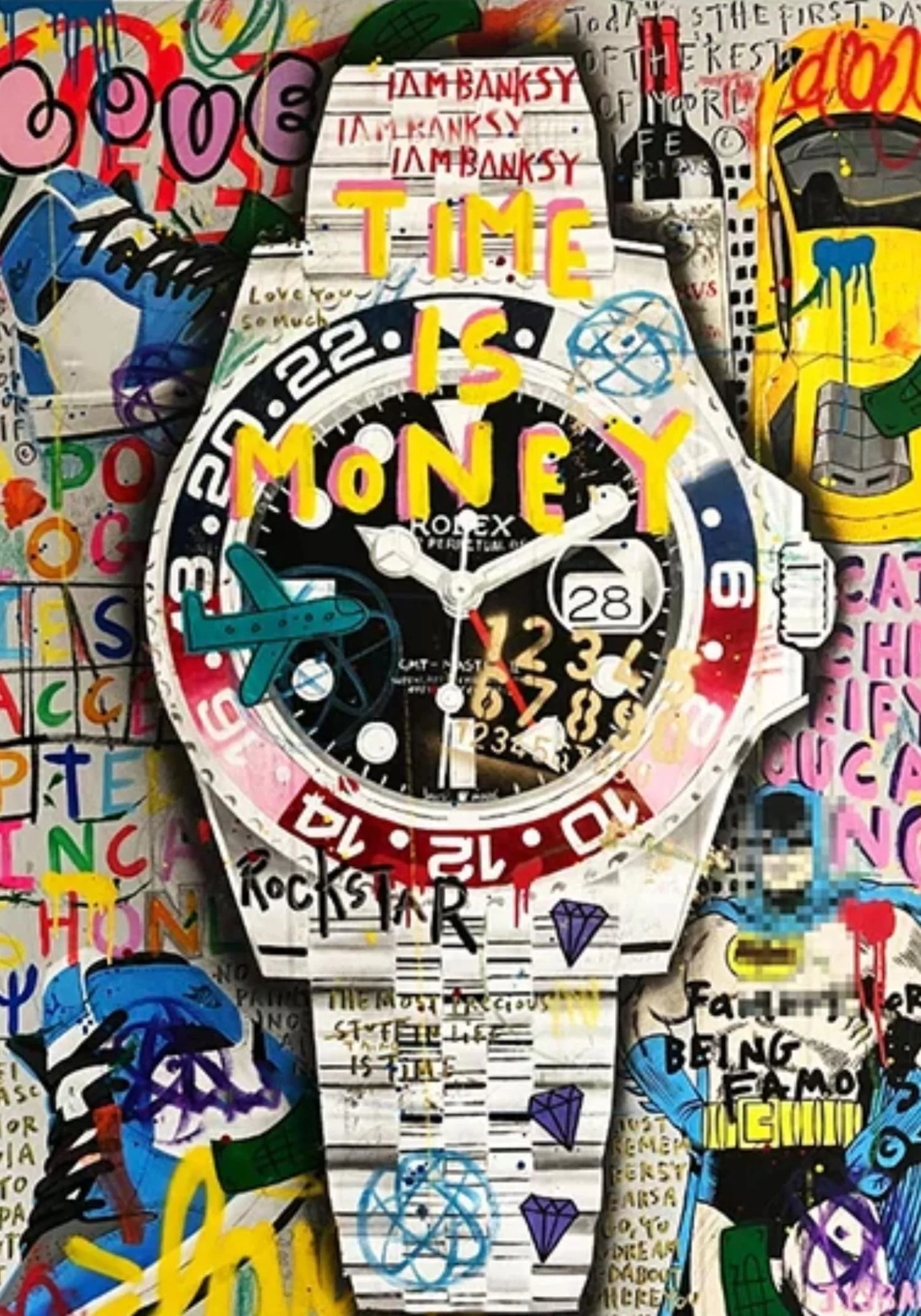 Pepsi Rolex Graffiti | Modern Vibrant Art - Image 4