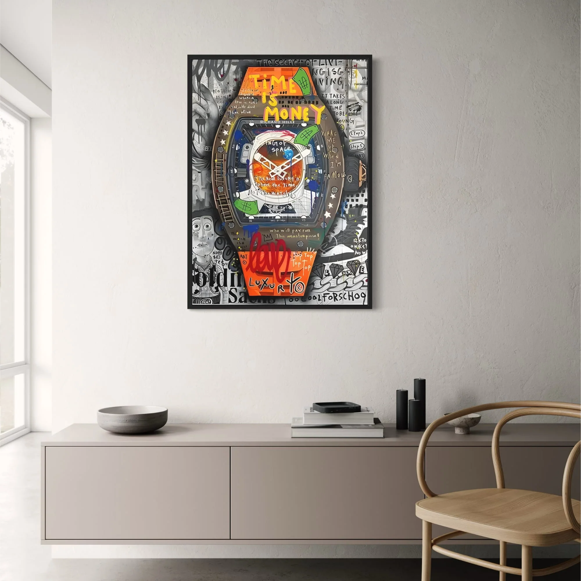 Graffiti Timepiece | Richard Mille Inspired | Modern Urban Decor - Image 2