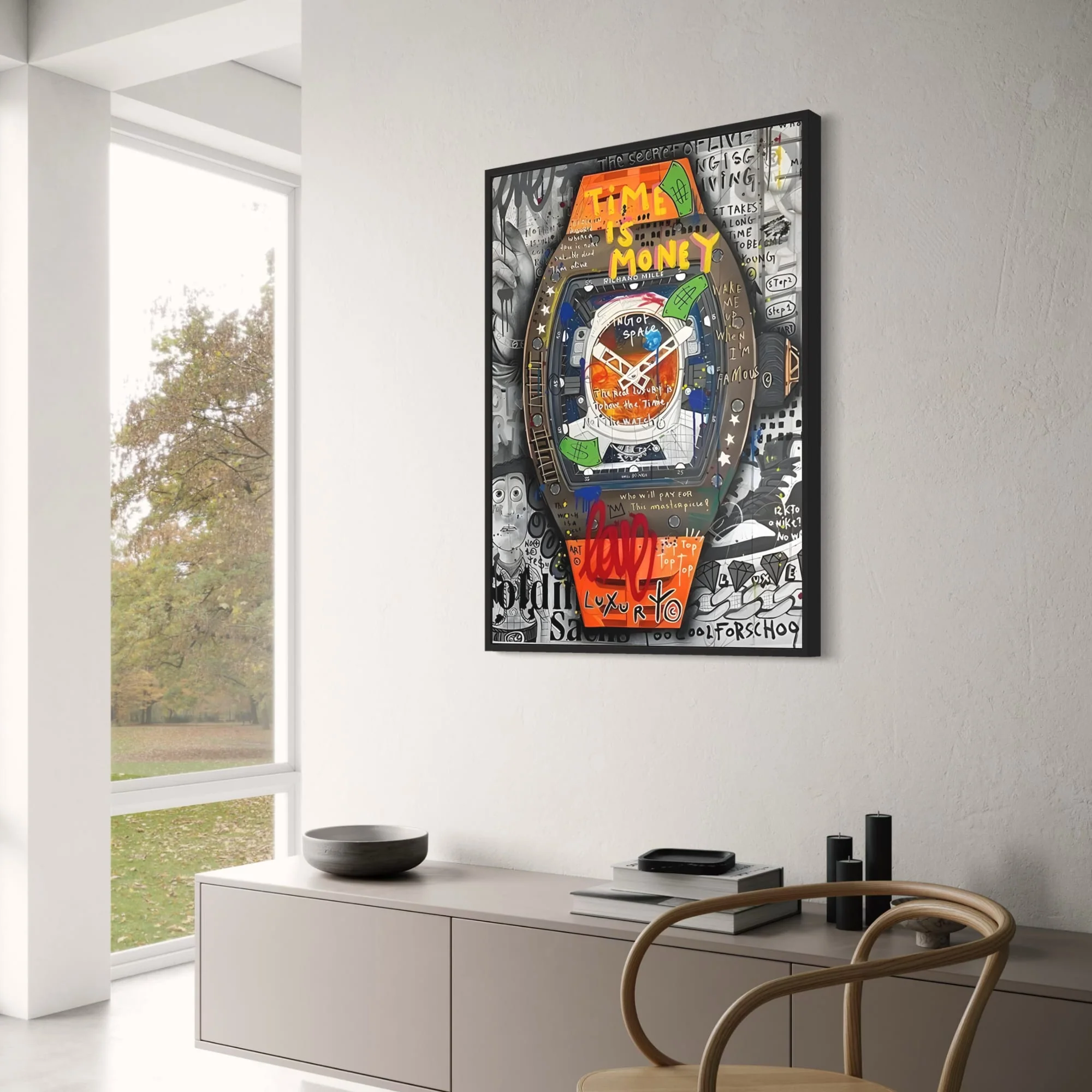 Graffiti Timepiece | Richard Mille Inspired | Modern Urban Decor - Image 3