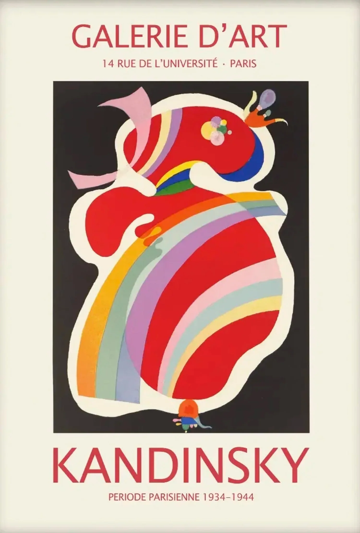 Kandinsky's The Red Form | Vibrant Abstract Art - Image 4