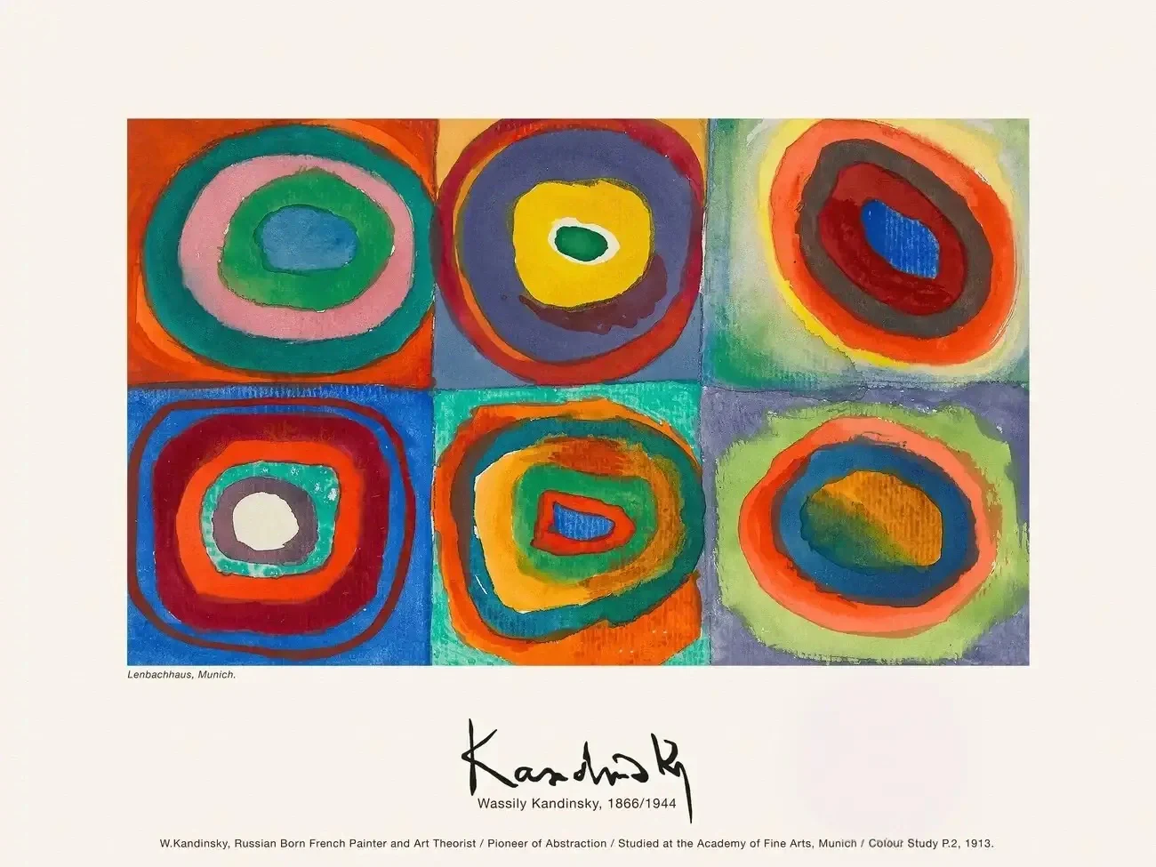 Kandinsky | Squares with Concentric Rings | Abstract Art
