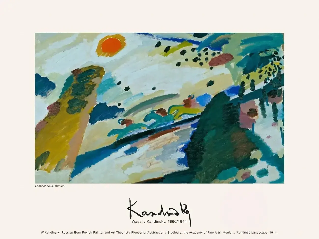 Kandinsky Romantic Landscape | Abstract Expressionist Art