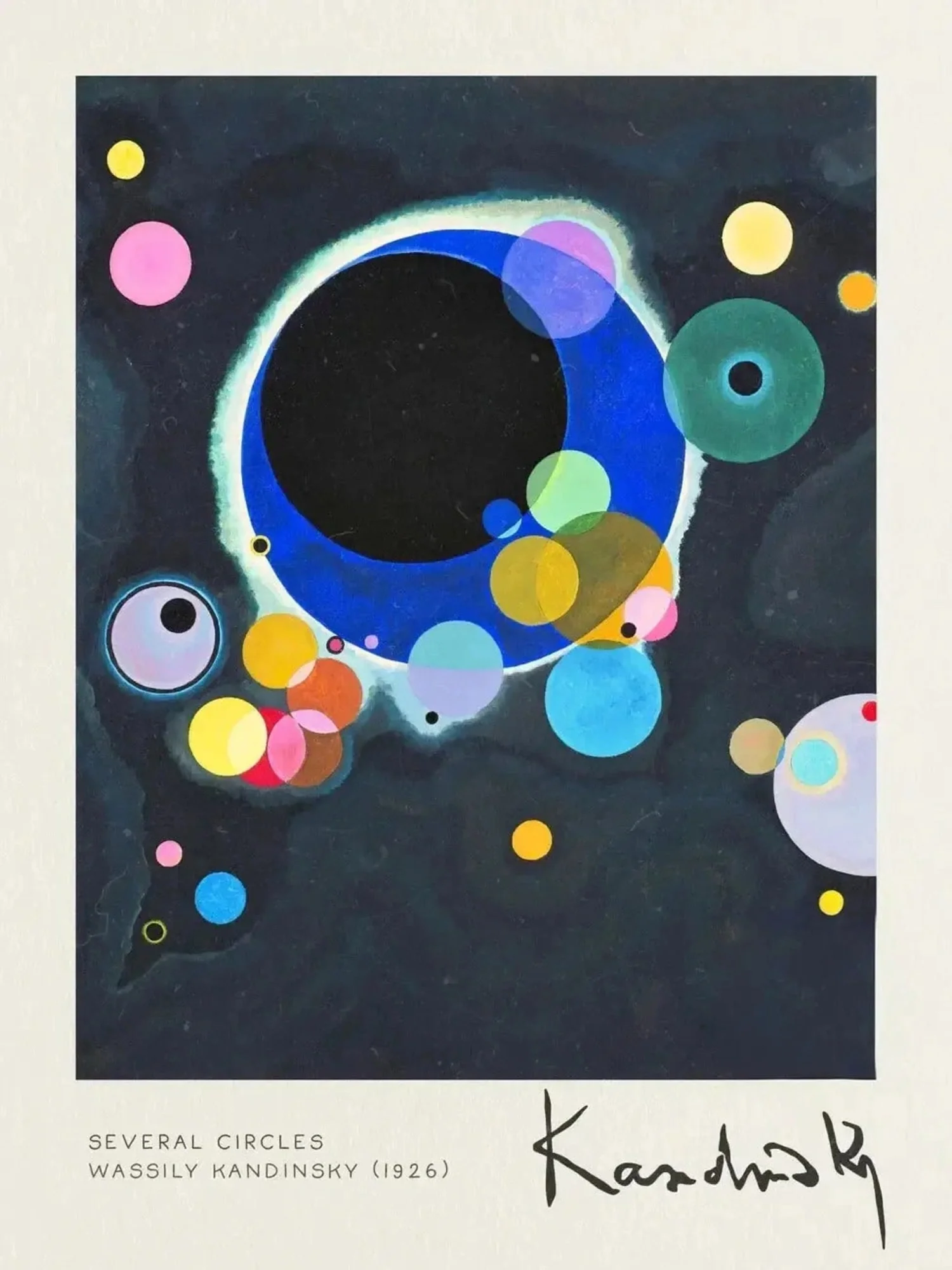 Kandinsky Several Circles | 1926 Abstract | Vintage Circle Design - Image 4