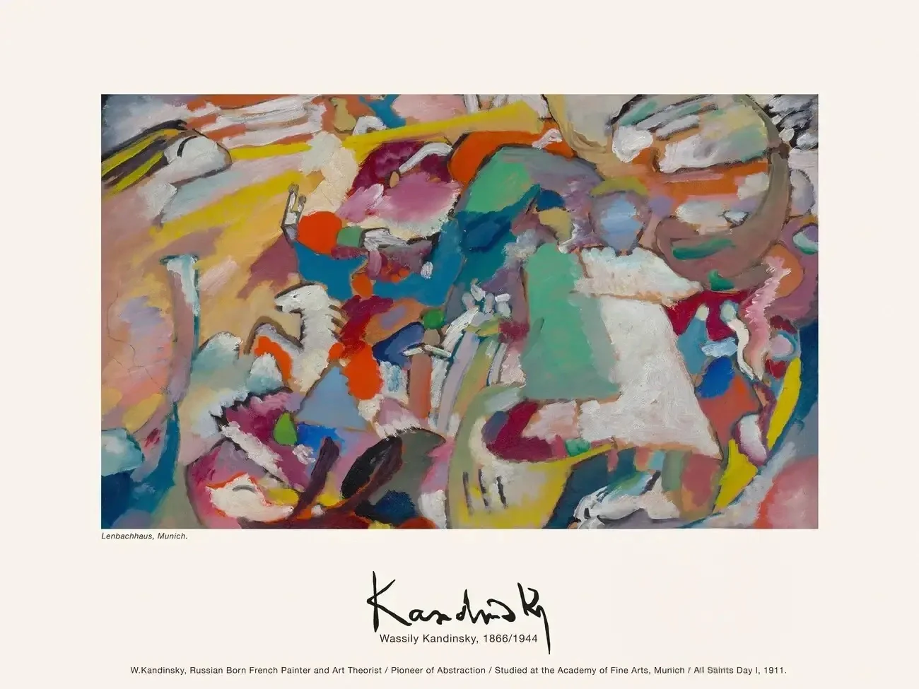 Kandinsky Inspired Abstract | All Saints Day | Colorful Composition