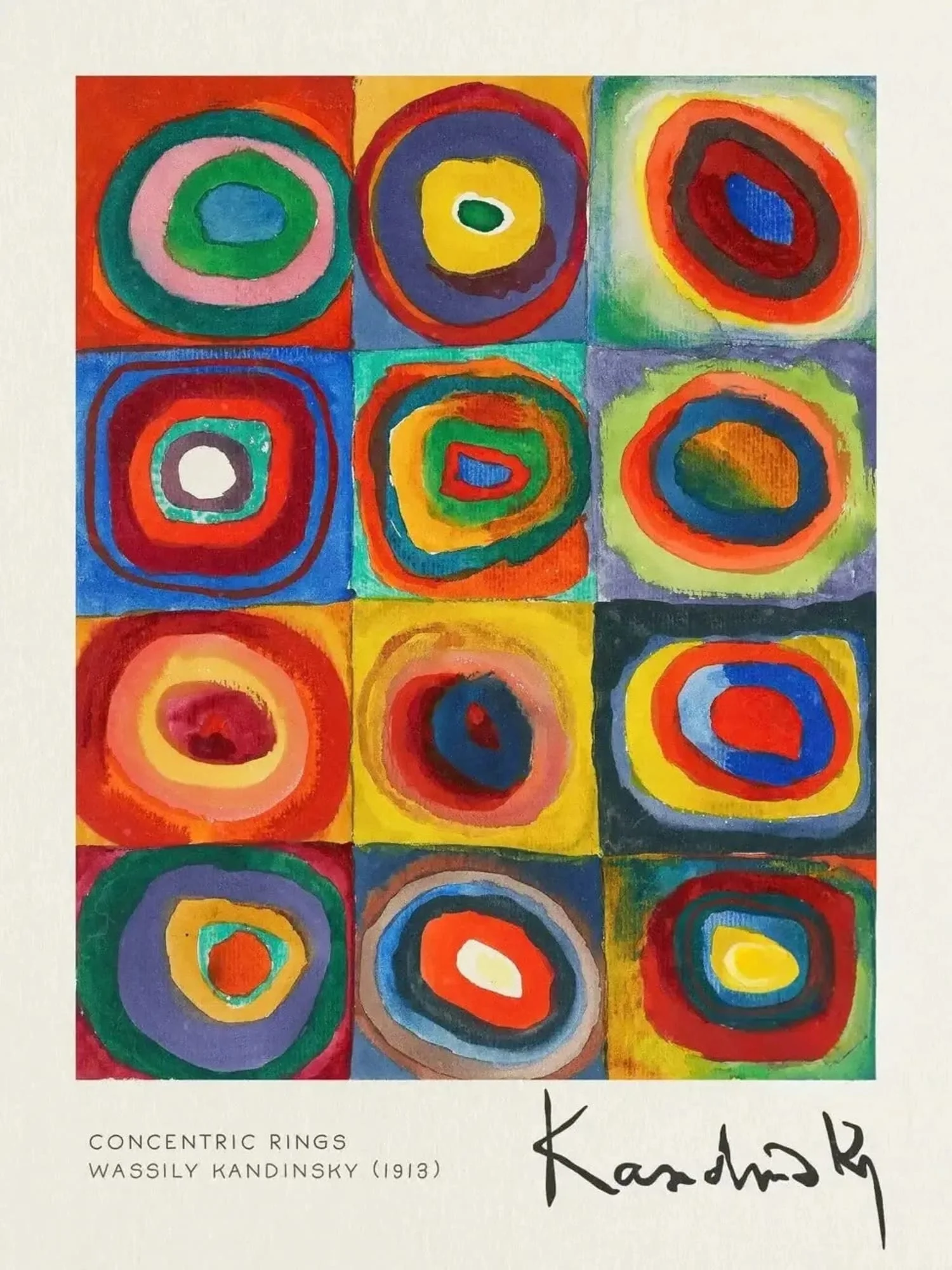 Kandinsky | Color Study: Squares with Concentric Circles | 1913 - Image 4