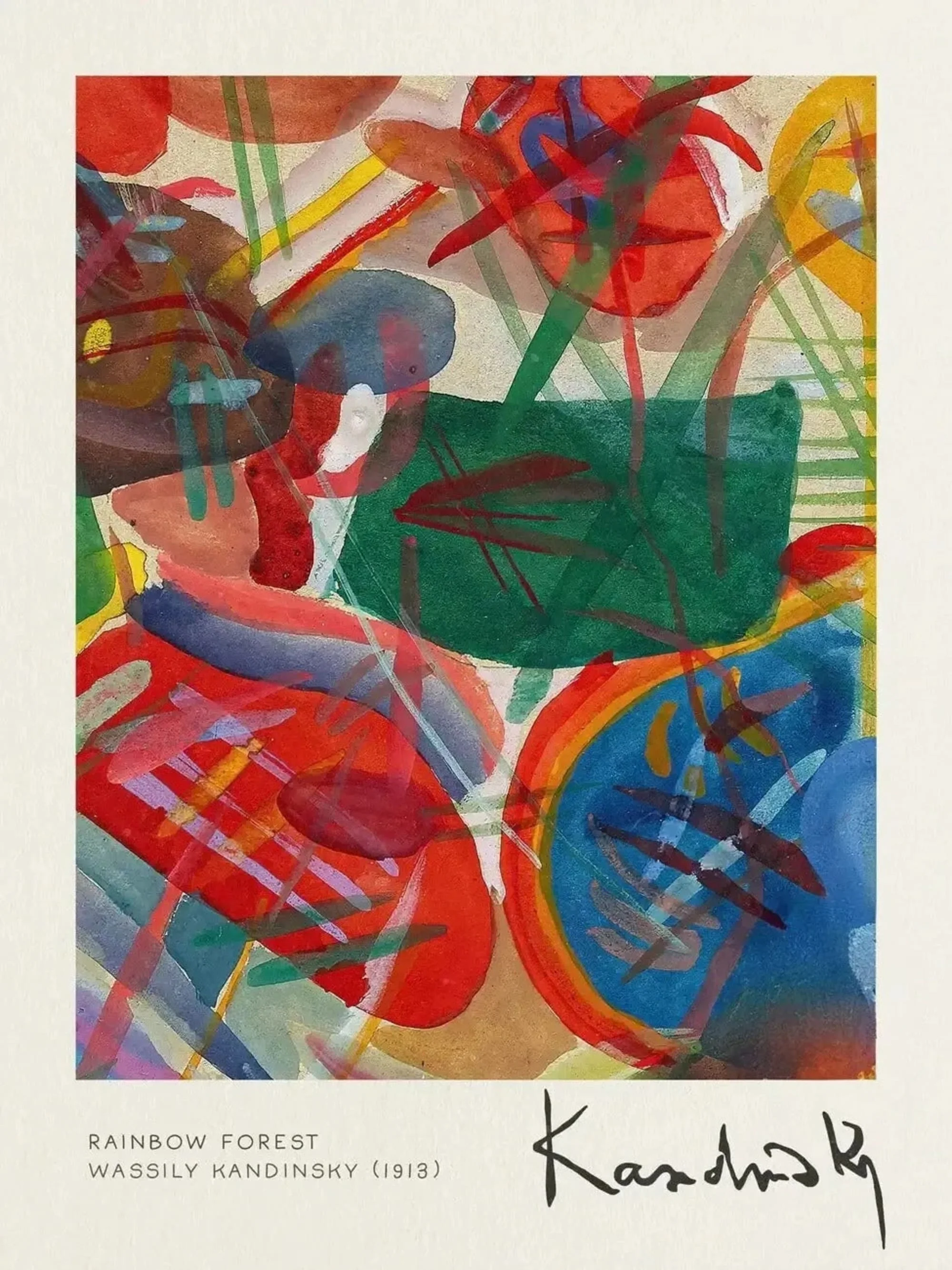 Kandinsky Rainbow Forest | Abstract 1913 | Colorful Expressionist - Image 4