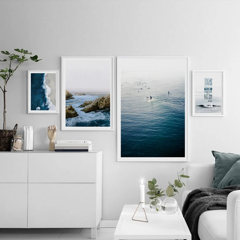 Ocean Waves | Coastal Seascape | Blue Nautical Decor - Image 4