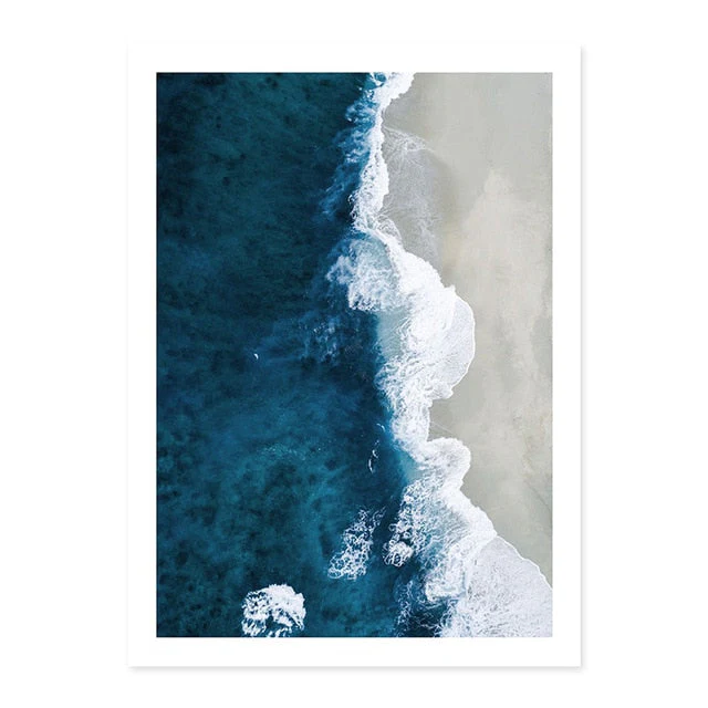 Ocean Waves | Coastal Seascape | Blue Nautical Decor - Image 5
