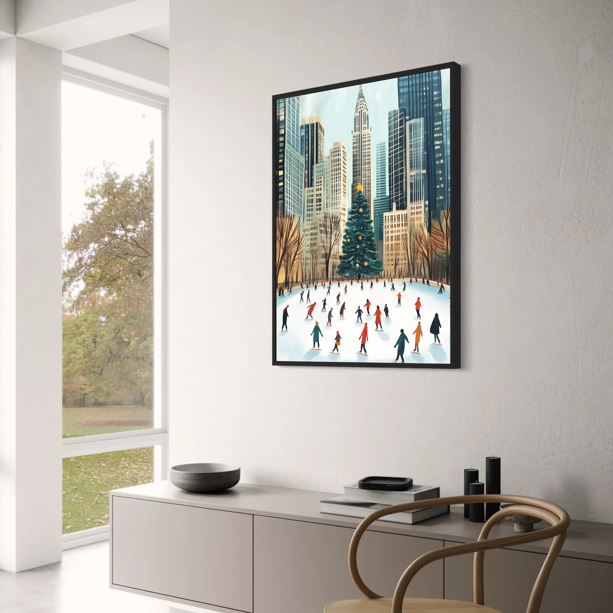 Winter Wonderland Cityscape | Ice Skating | Festive Christmas Tree - Image 3