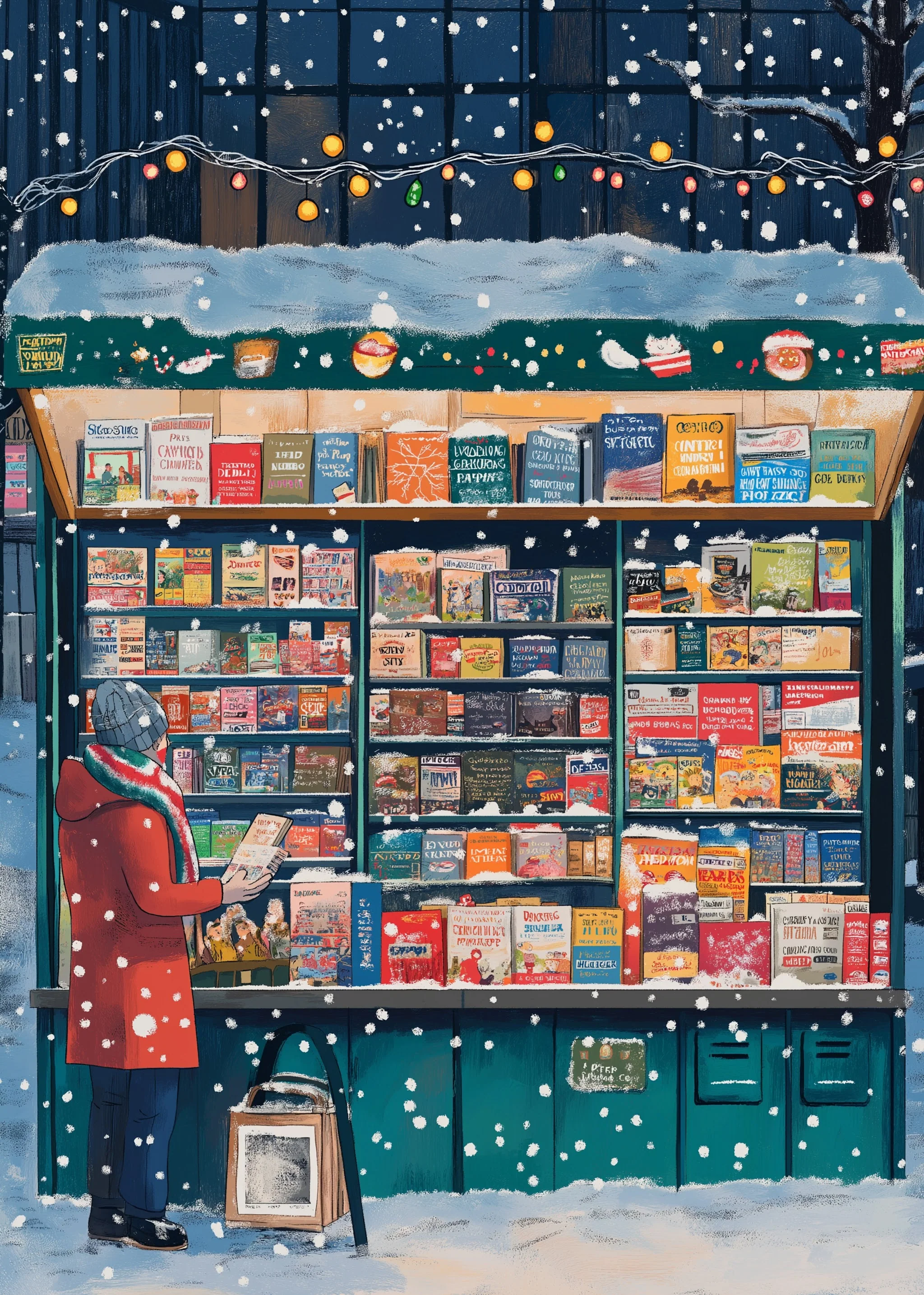 Winter Wonderland | Reader in Red | Festive Snow Scene - Image 5
