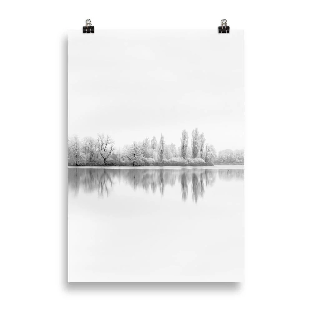 Serene Winter Lake Scene | Winter Landscape - Image 3