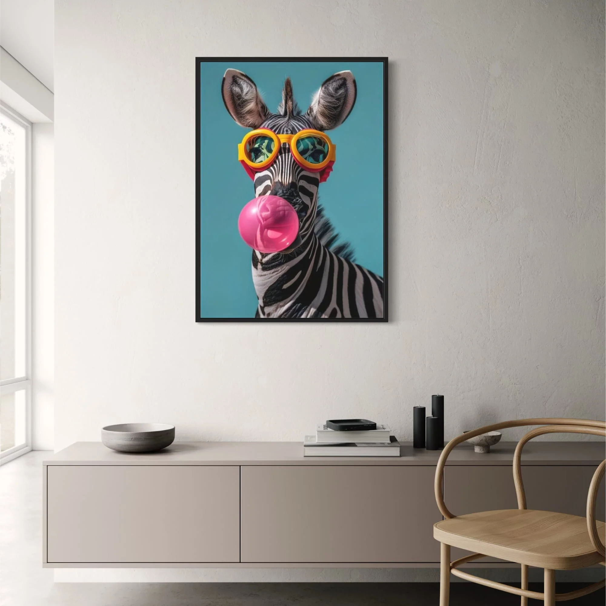 Bubble Gum Zebra | Punk Art Design - Image 2